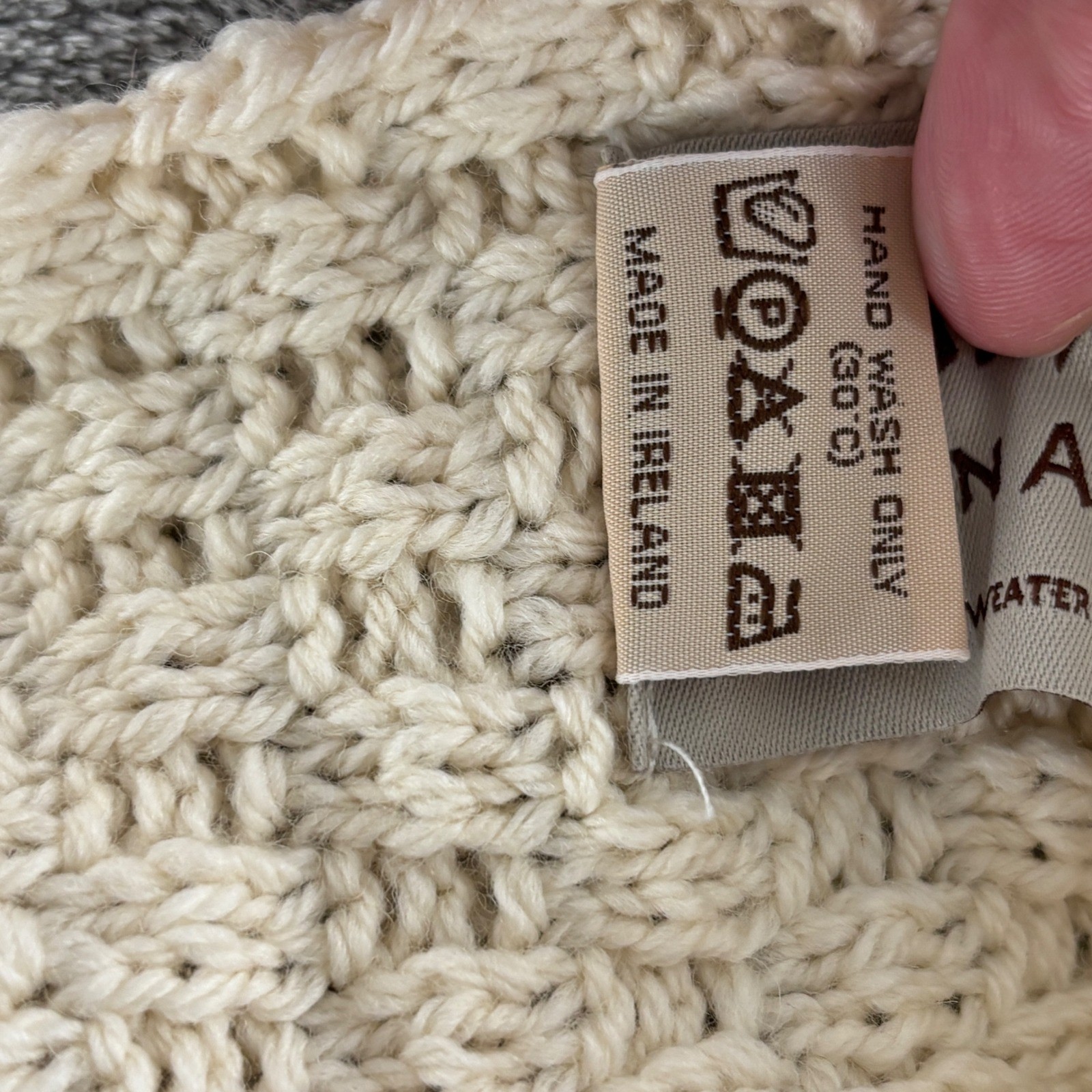 Barnes Clan Aran Poncho Cream Merino Wool Ireland One Size Aran Sweater Market
