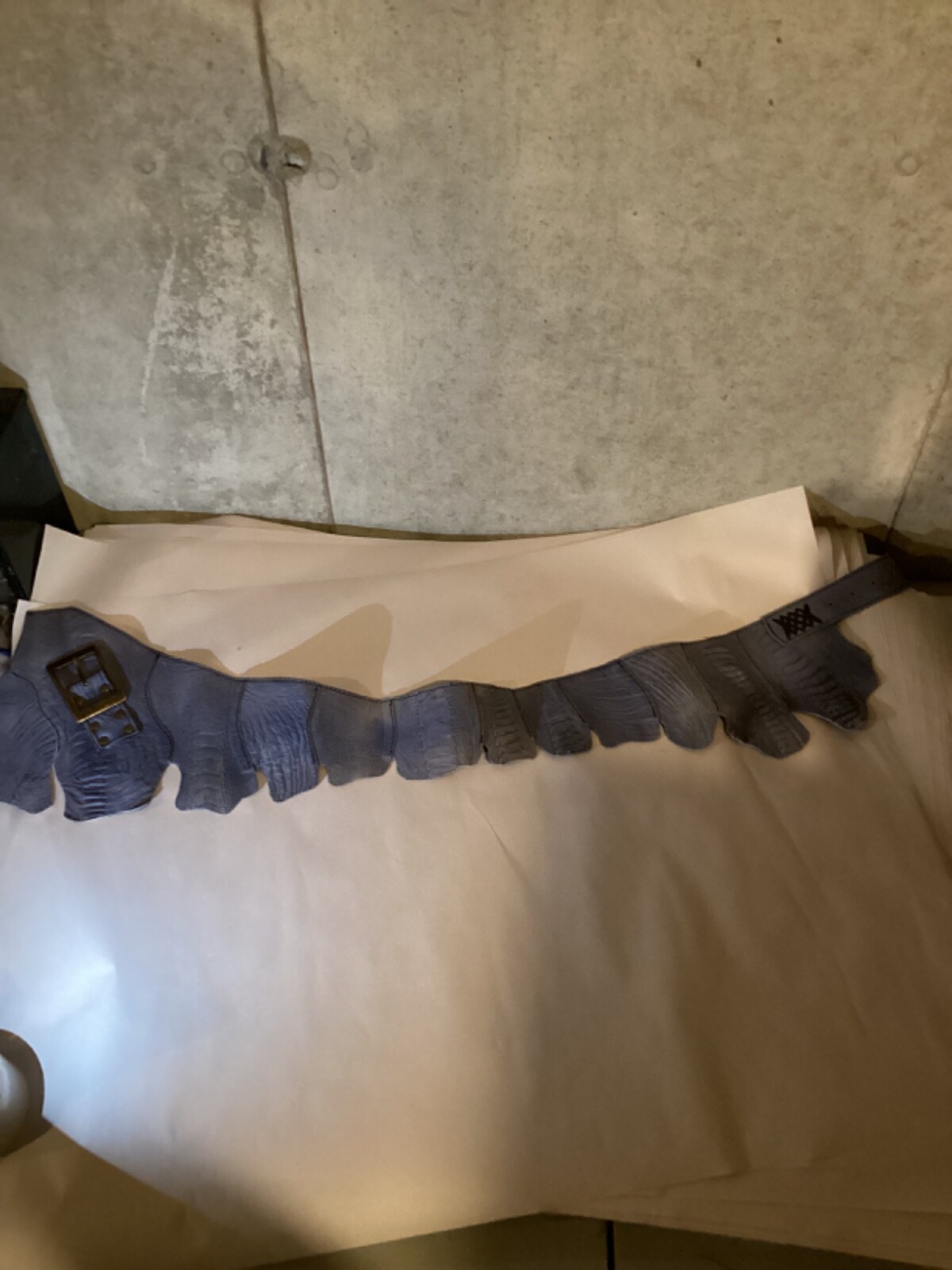 The Divine Tribe NYC Oval Blue Leather Belt 34.5″ – 38.5″
