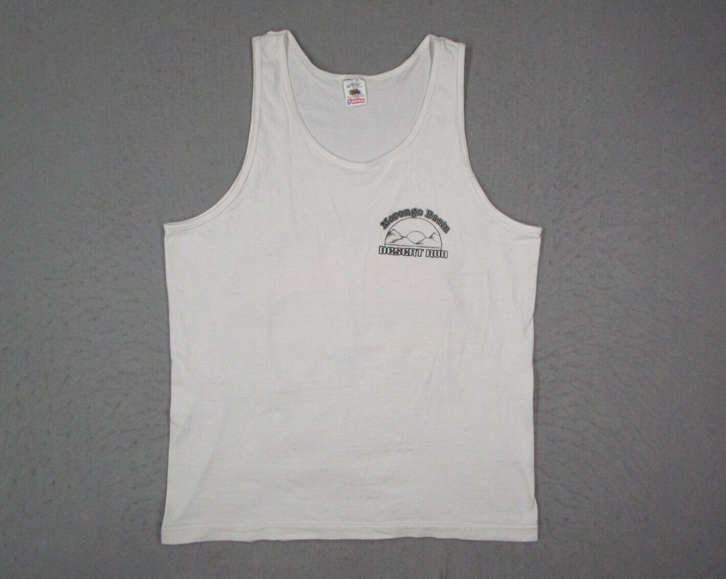Vintage Morongo Basin Shirt Mens Large White Tank Top 90s California Trucks USA