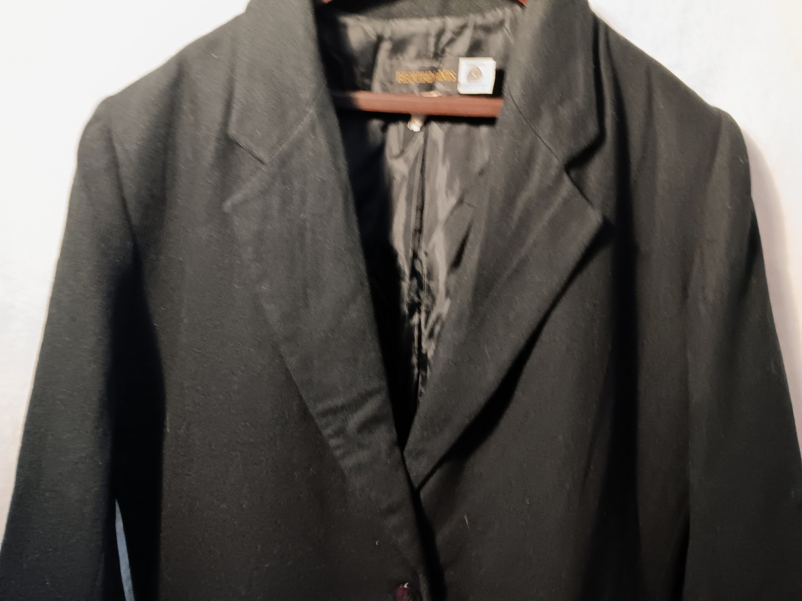 Requirements Men’s Black Wool Blend 2-Button Blazer Jacket Size 48 Regular