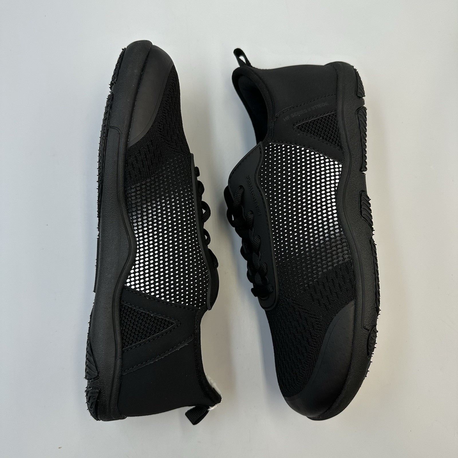 Hike HF Stride Sneaker Barefoot Black White Lace Up 3 Sizes Available Nature