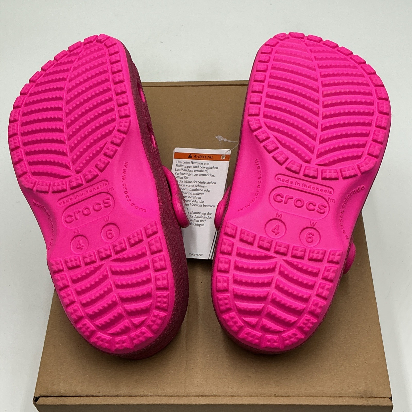 Crocs Classic Clogs Unisex US M4/W6 M Pink Glitter Comfort Casual Shoes Eby3705