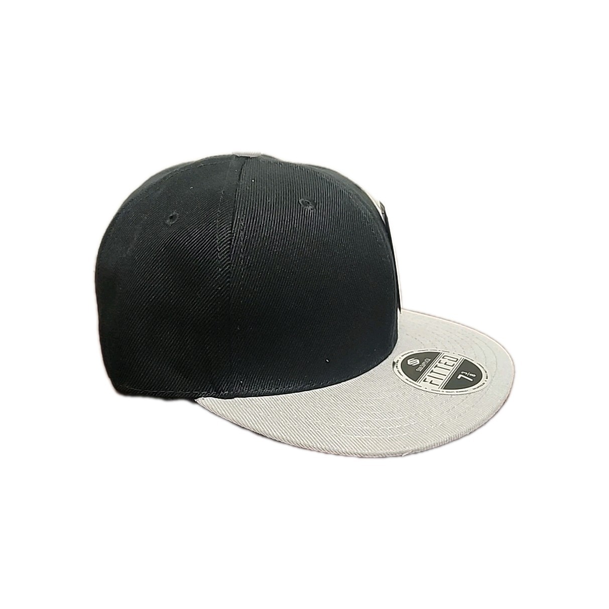 Premium Fitted Flat Bill Baseball Hat Blank Solid Color Structured Cap All Sizes