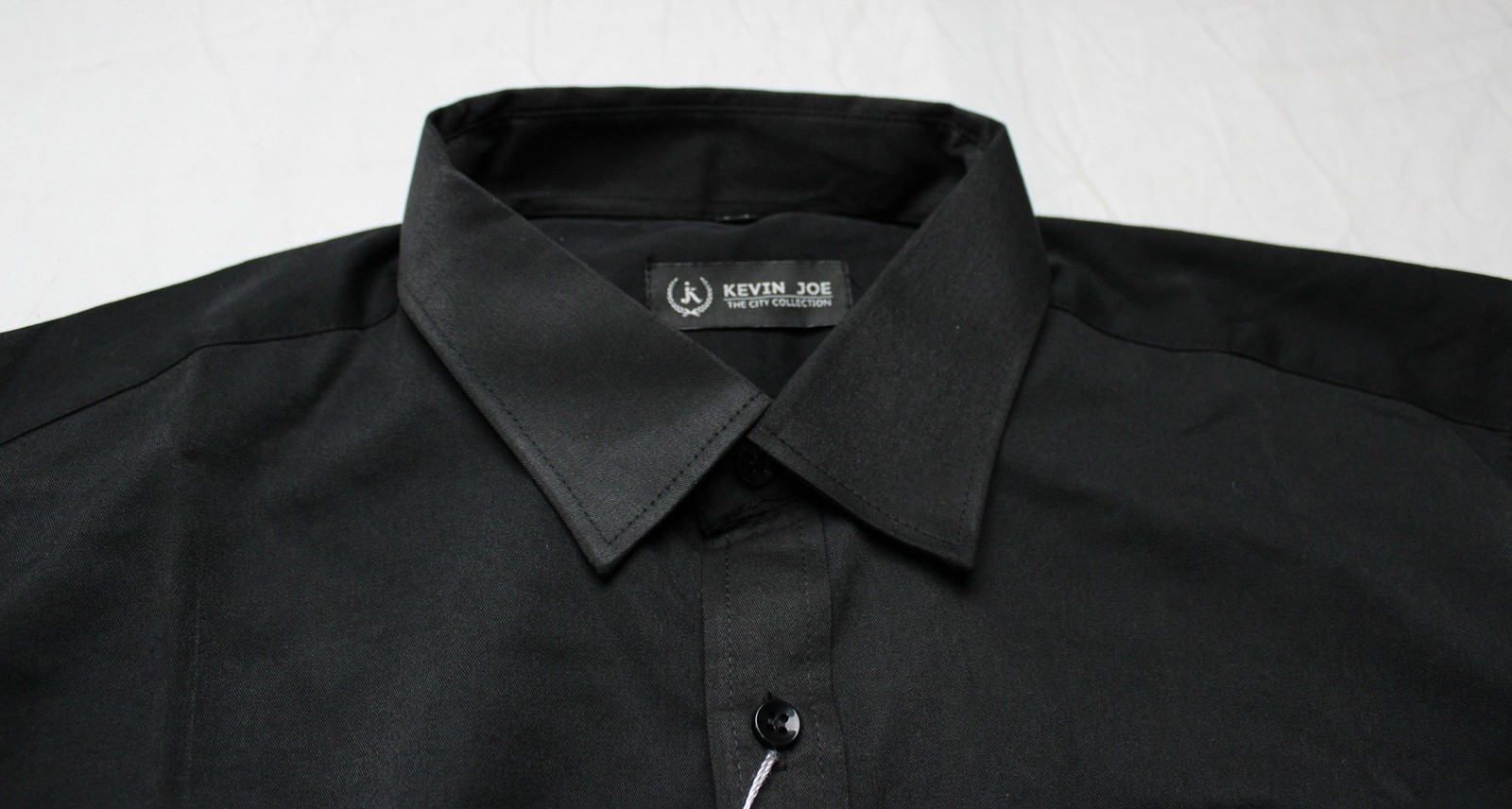 Kevin Joe Men’s Long Sleeve Solid Button Down Shirt AP2 Black Size: 2XL