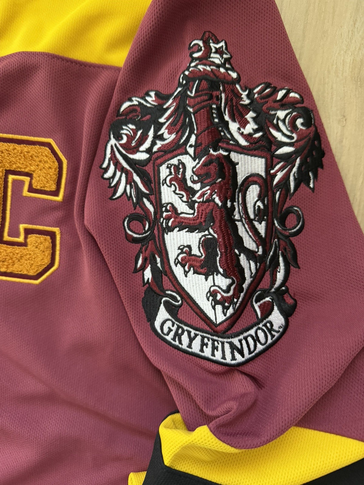 Harry Potter Gryffindor Hockey Jersey Men Large Multicolor BoxLunch Lace Up