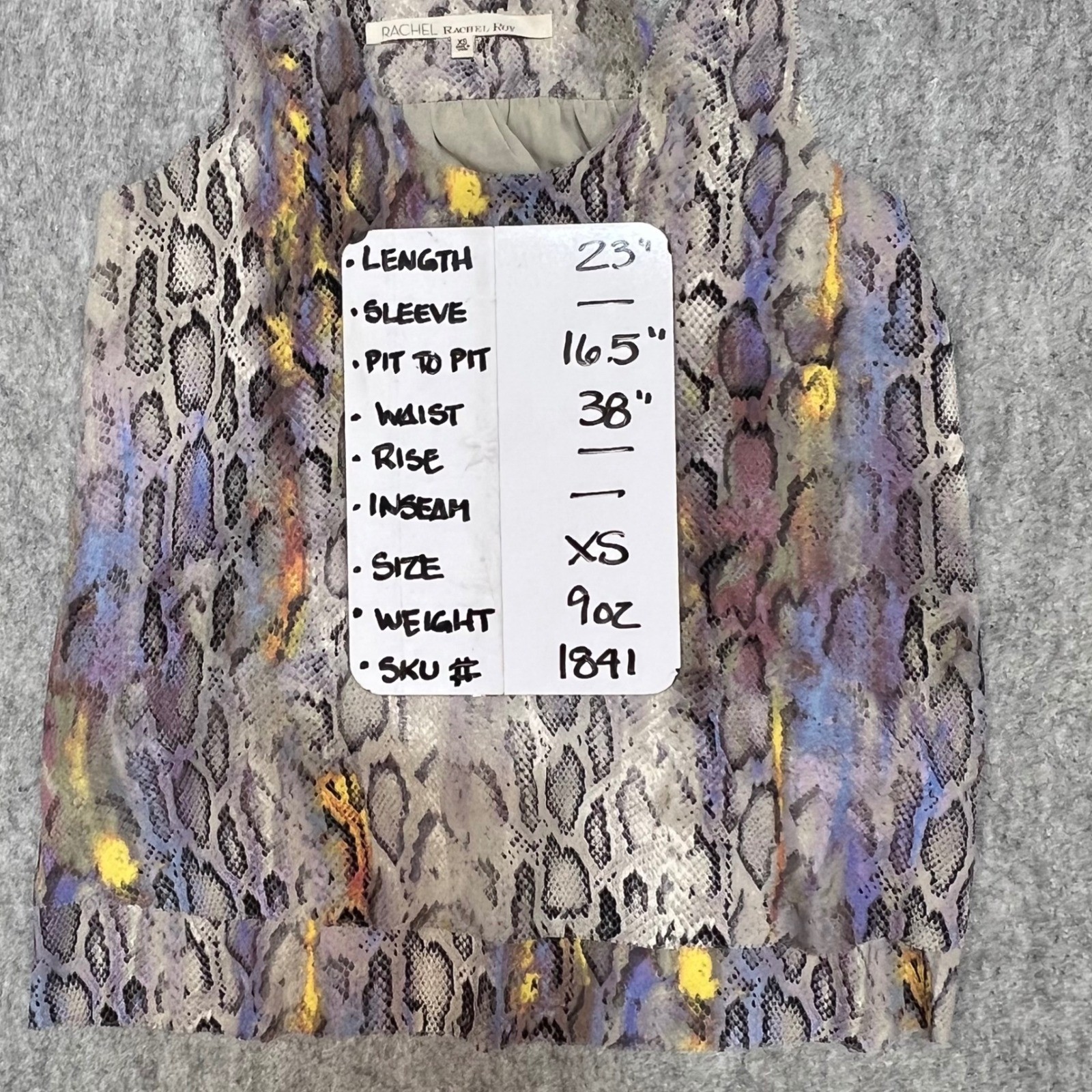 Rachel Rachel Roy Multicolor Snakeskin Print Sleeveless Racerback Top Flowy XS