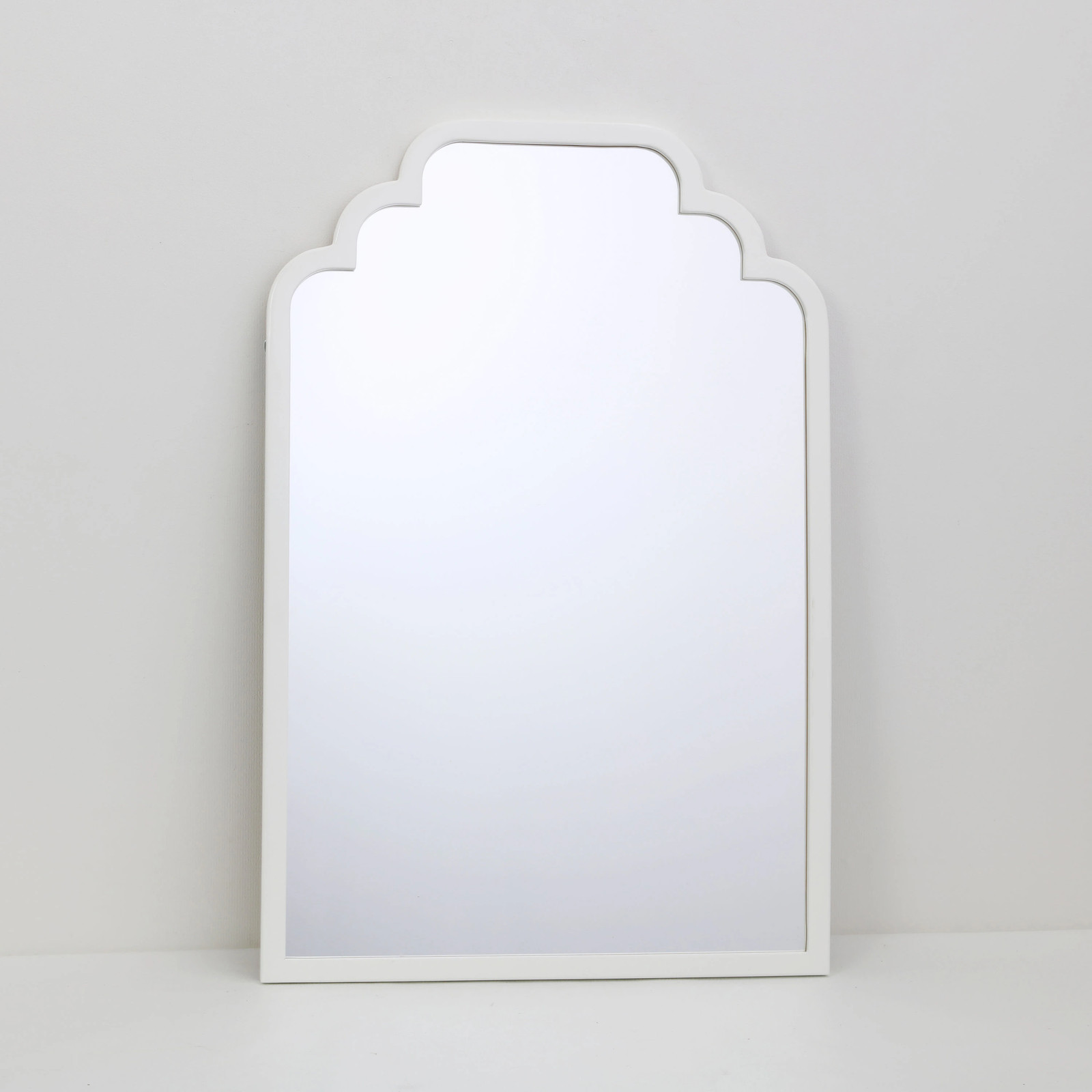 allen + roth 24-in W x 36.0-in H Arch Swan white Framed Wall Mirror|16778