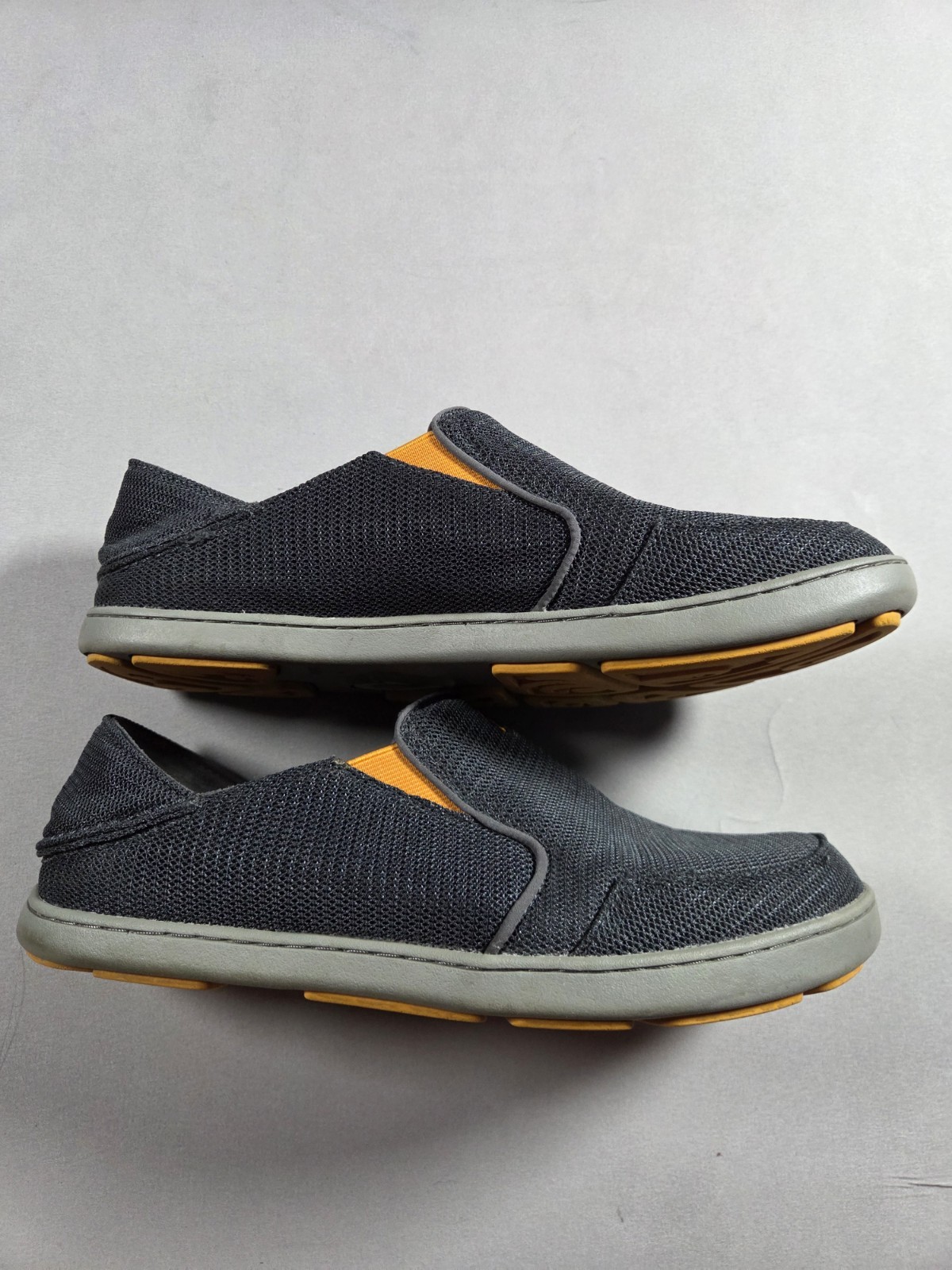 OLUKAI Nohea Mesh Men’s Slip On Sneakers Lightweight Shoes Grey Size 7