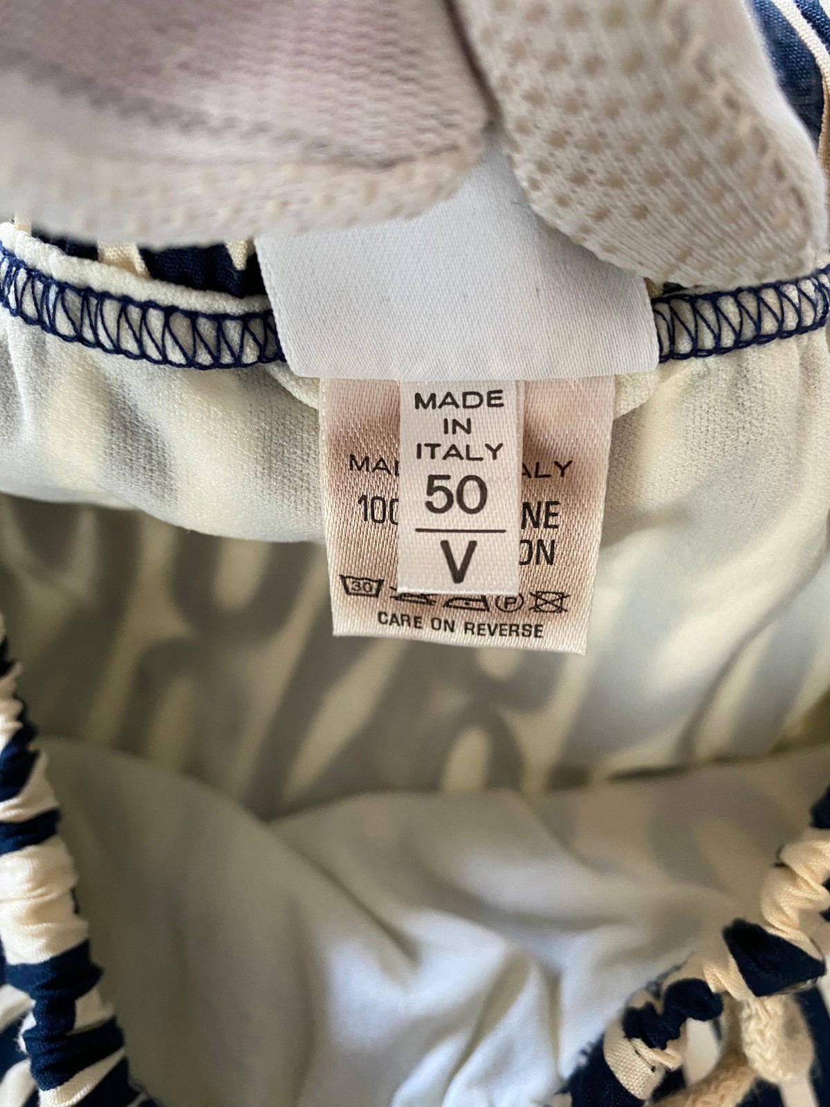 Moschino Mare Swim Shorts Navy All-over Logo Print IT50 90s Made in Italy New