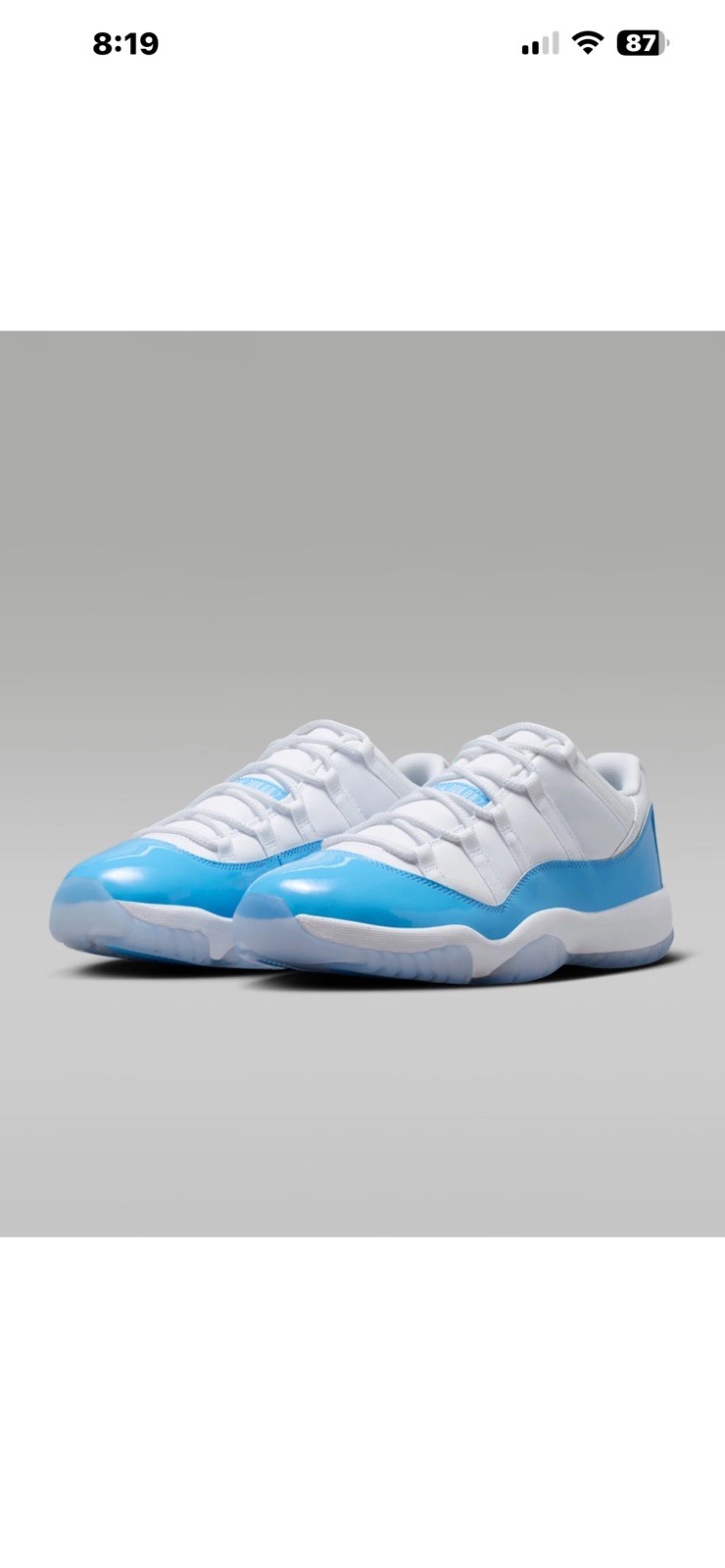 Nike Air Jordan 11 Retro Low Shoes White University Blue FV5104-100 Men’s NEW