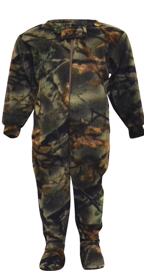 INFANT-TODDLER FLEECE CAMOUFLAGE SLEEP AND PLAY FOOTIE CRAWLER / PINK CAMO