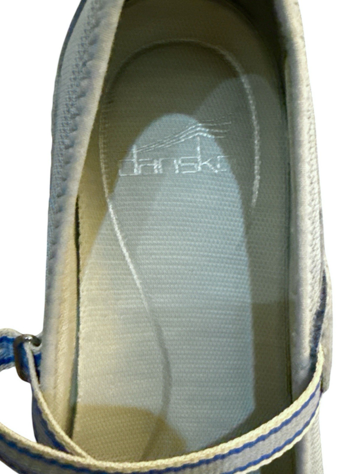Dansko Hazel Mary Jane Sneaker Comfort Shoes 10.5/41 Light Blue Suede Hook Loop