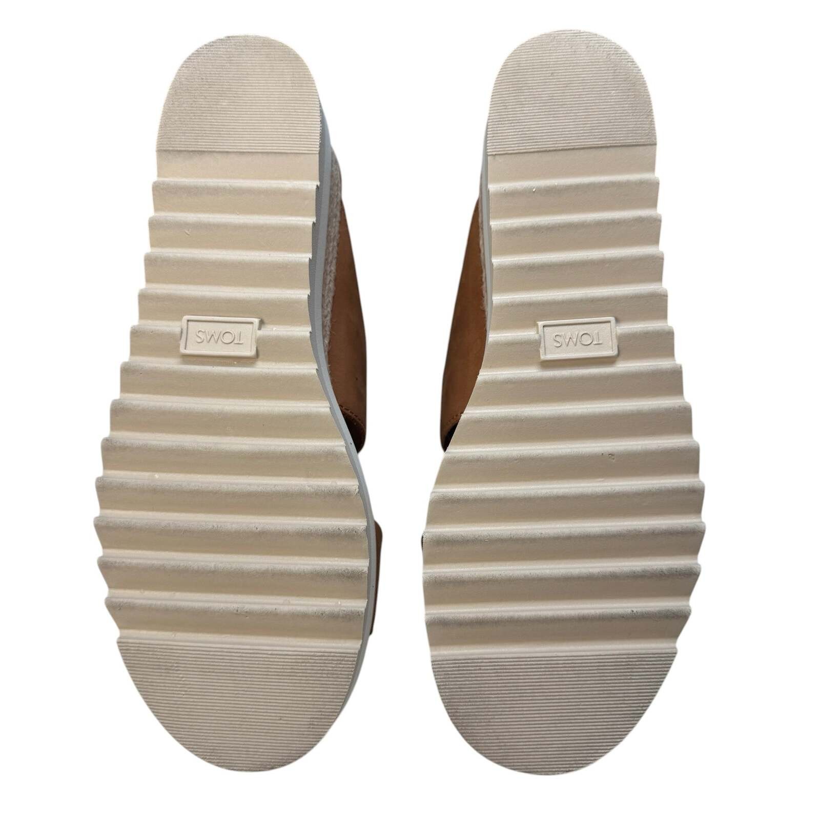 TOMS Diana Mule Buckle Platform Sandals Brown Sugar – Size 8.5 with Box