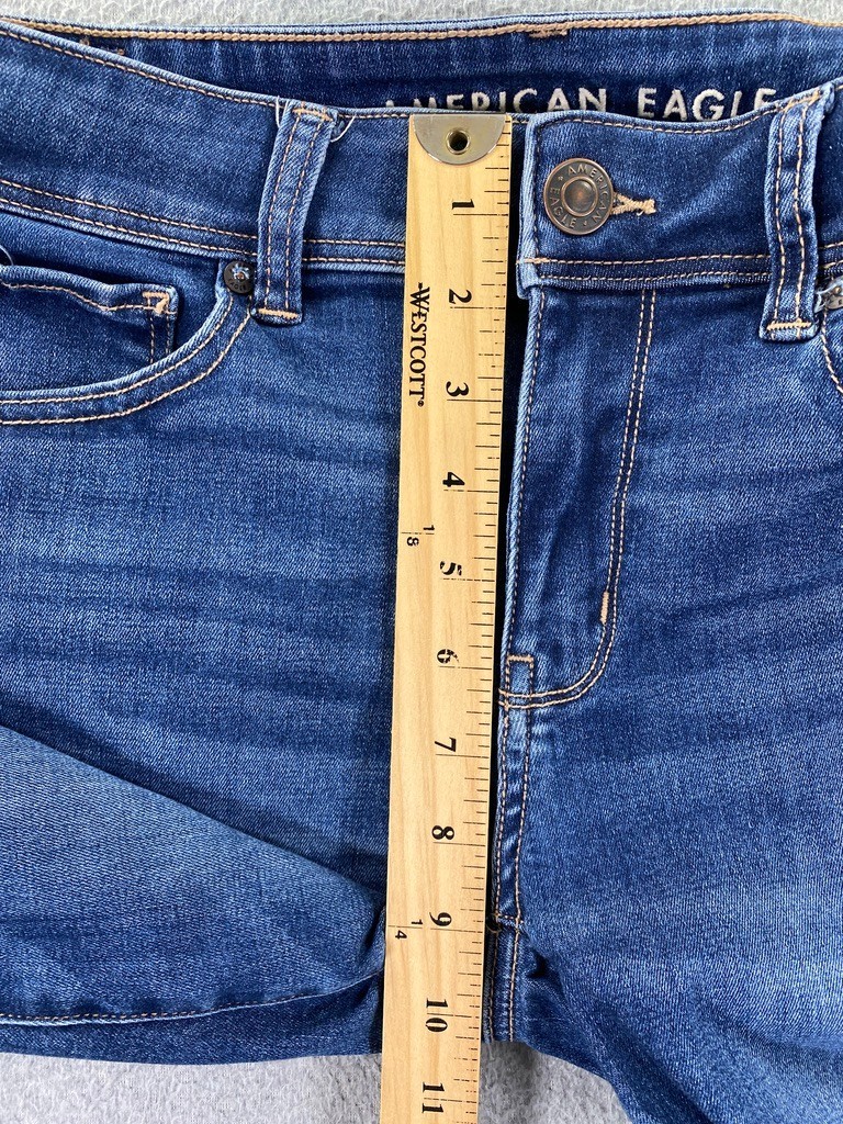 American Eagle Kick Boot Jeans Womens 6 Reg Blue Stretch Medium Wash Denim