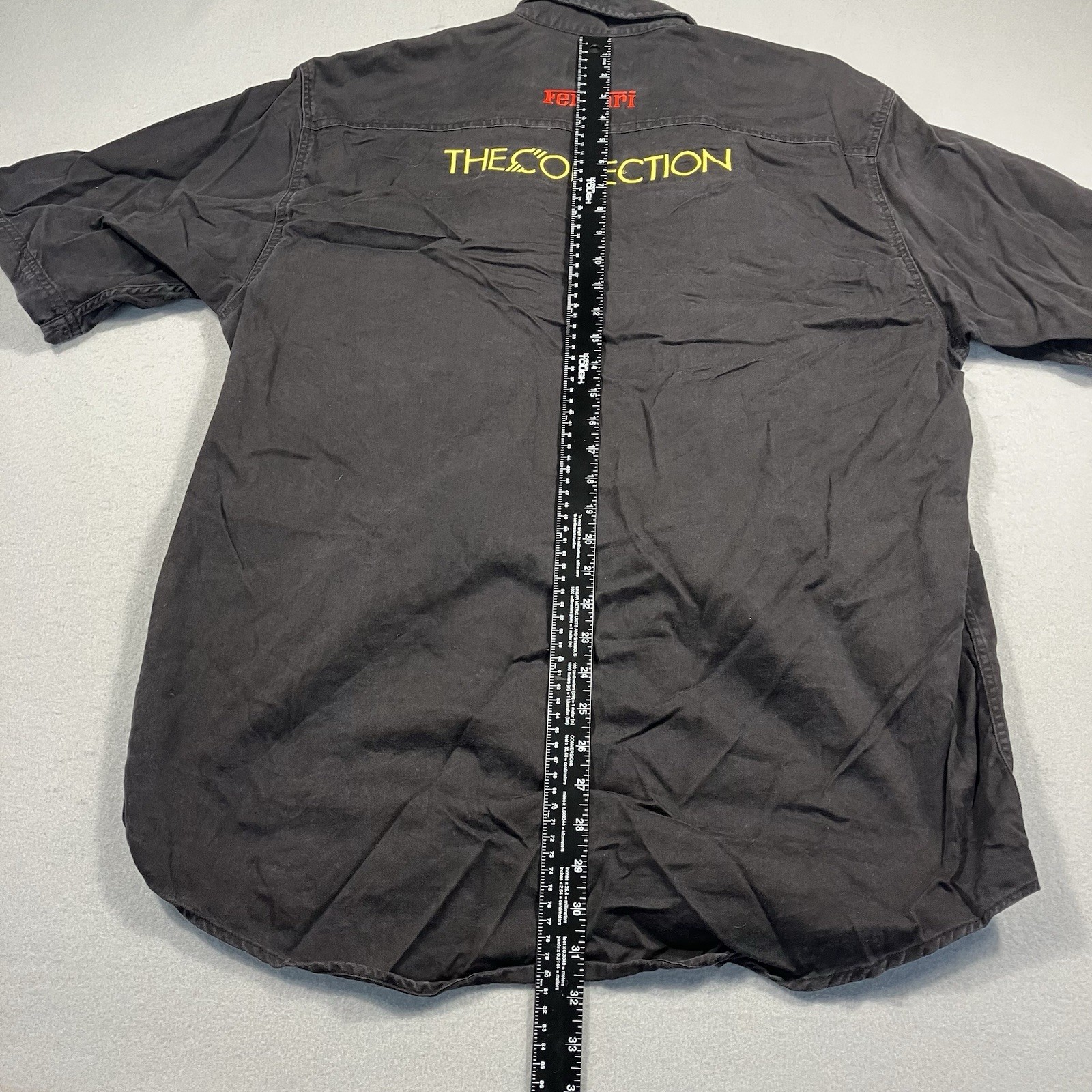 Ferrari The Collection Button Down Shirt Size Large Black Sea Palms By Hartwell