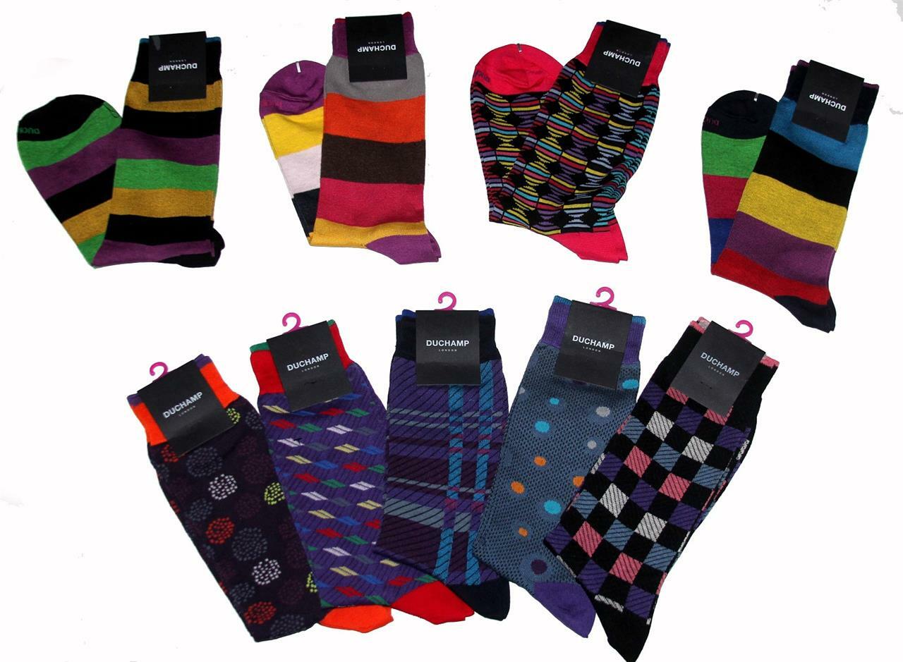 Duchamp London Geo Stripes Dots Varied Designs Men’s Socks One Size NWT U-Pick