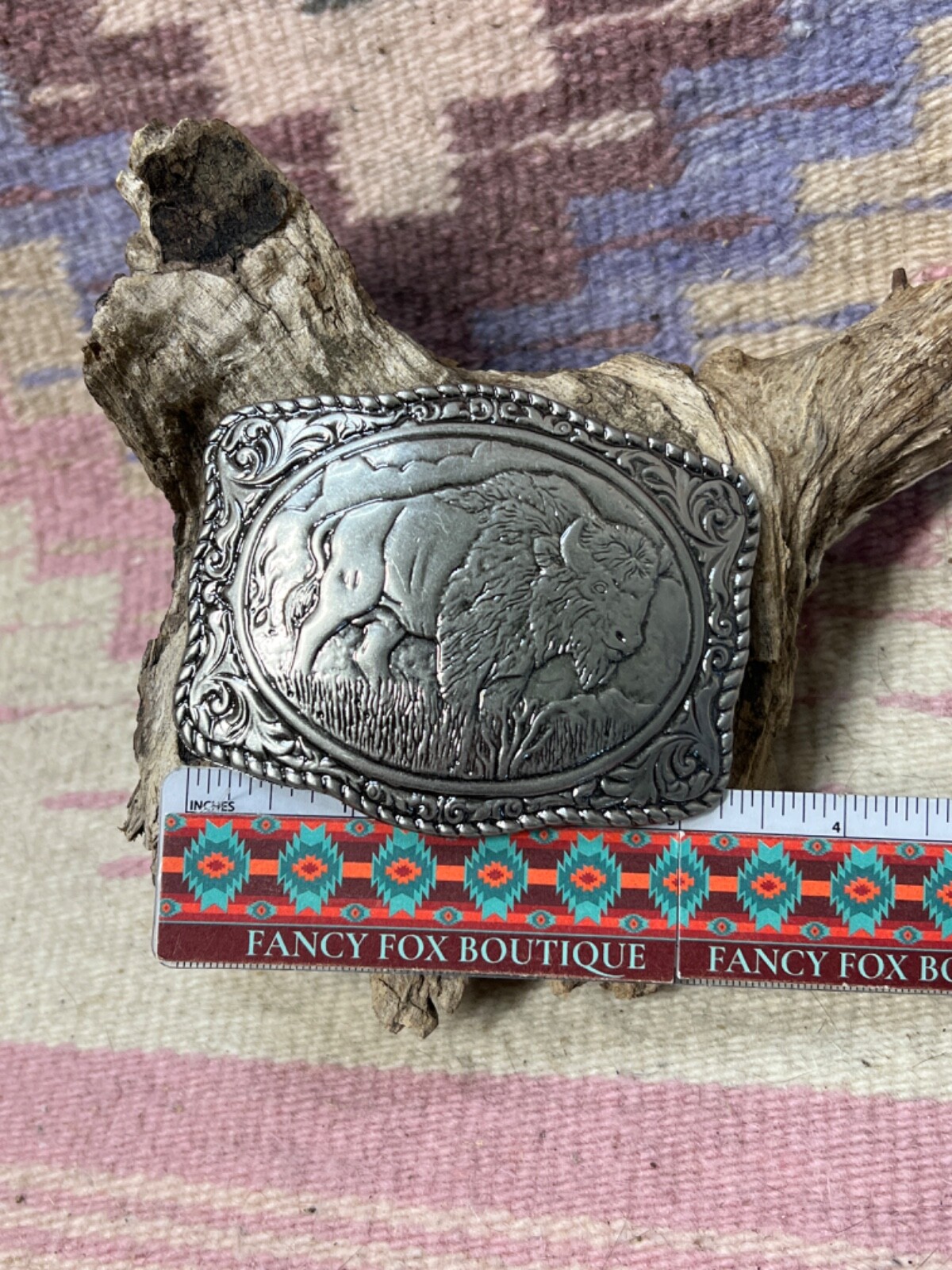 BUFFALO CONCHO WESTERN SILVER BELT ADJUSTABLE BUCKLE FATHER’S DAY Birthday Gift