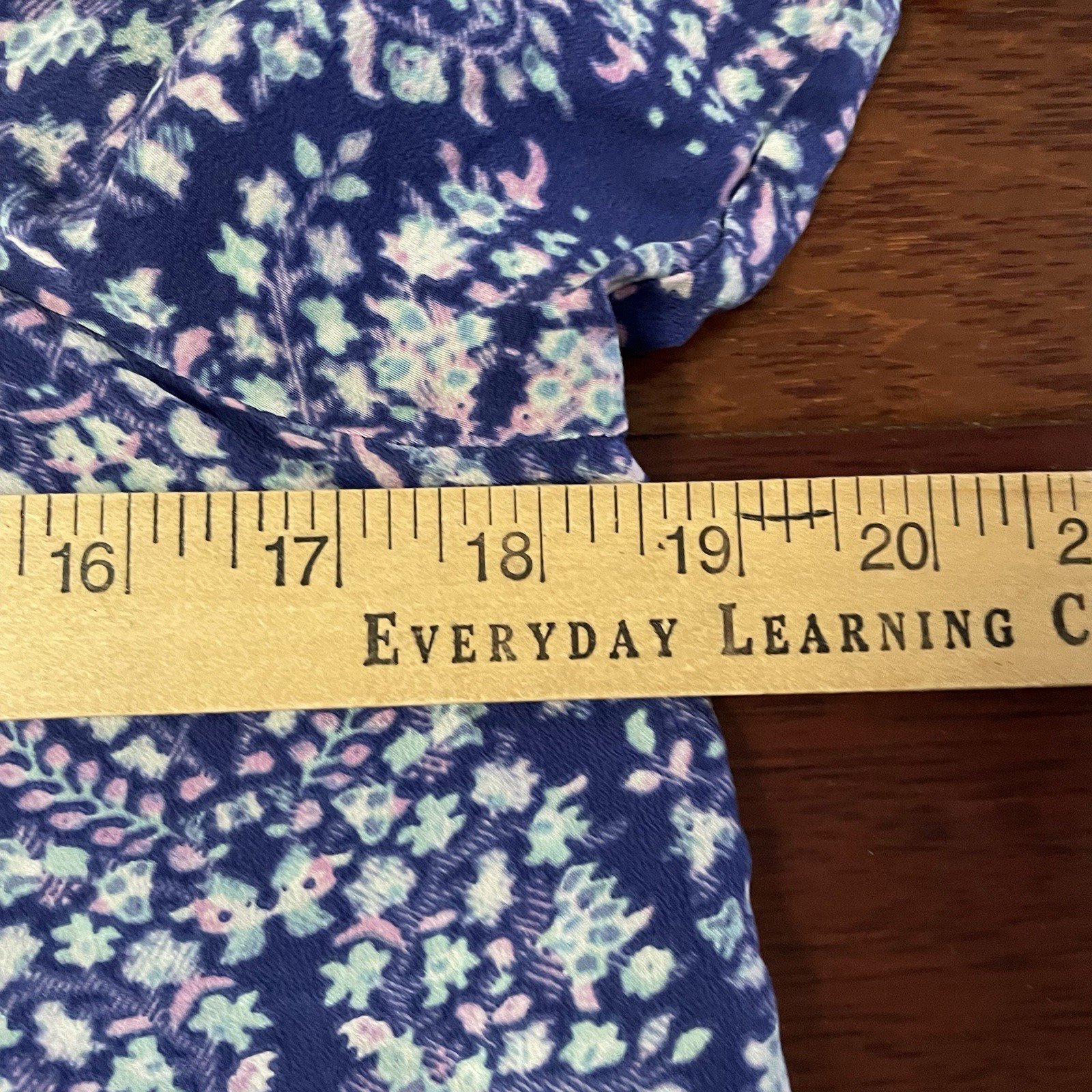 Rebecca Taylor Indigo Combo Floral Paisley Silk Off the Shoulder Blouse Sz 2 B18