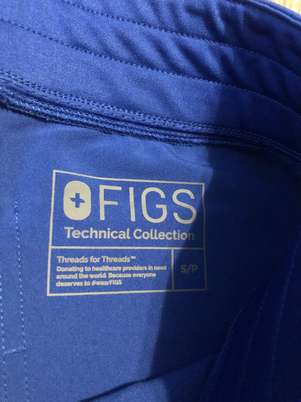 FIGS Scrubs Pants Bottoms Technical Collection Small S Blue PO#1579 (M88