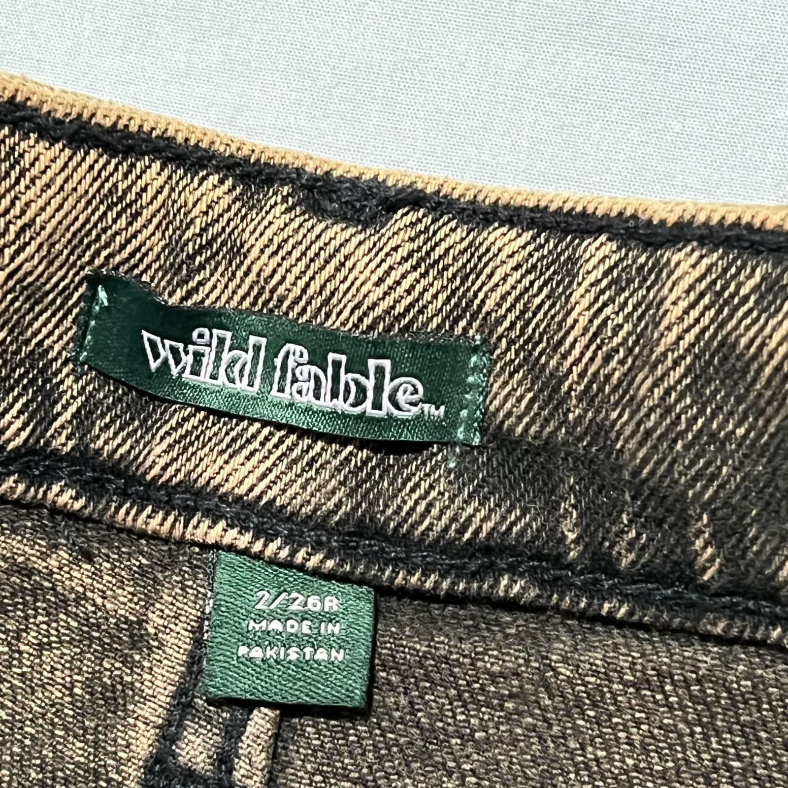 Wild Fable Womens Rust Brown Denim Super High-Rise Baggy Wide Leg Jeans 2/26R