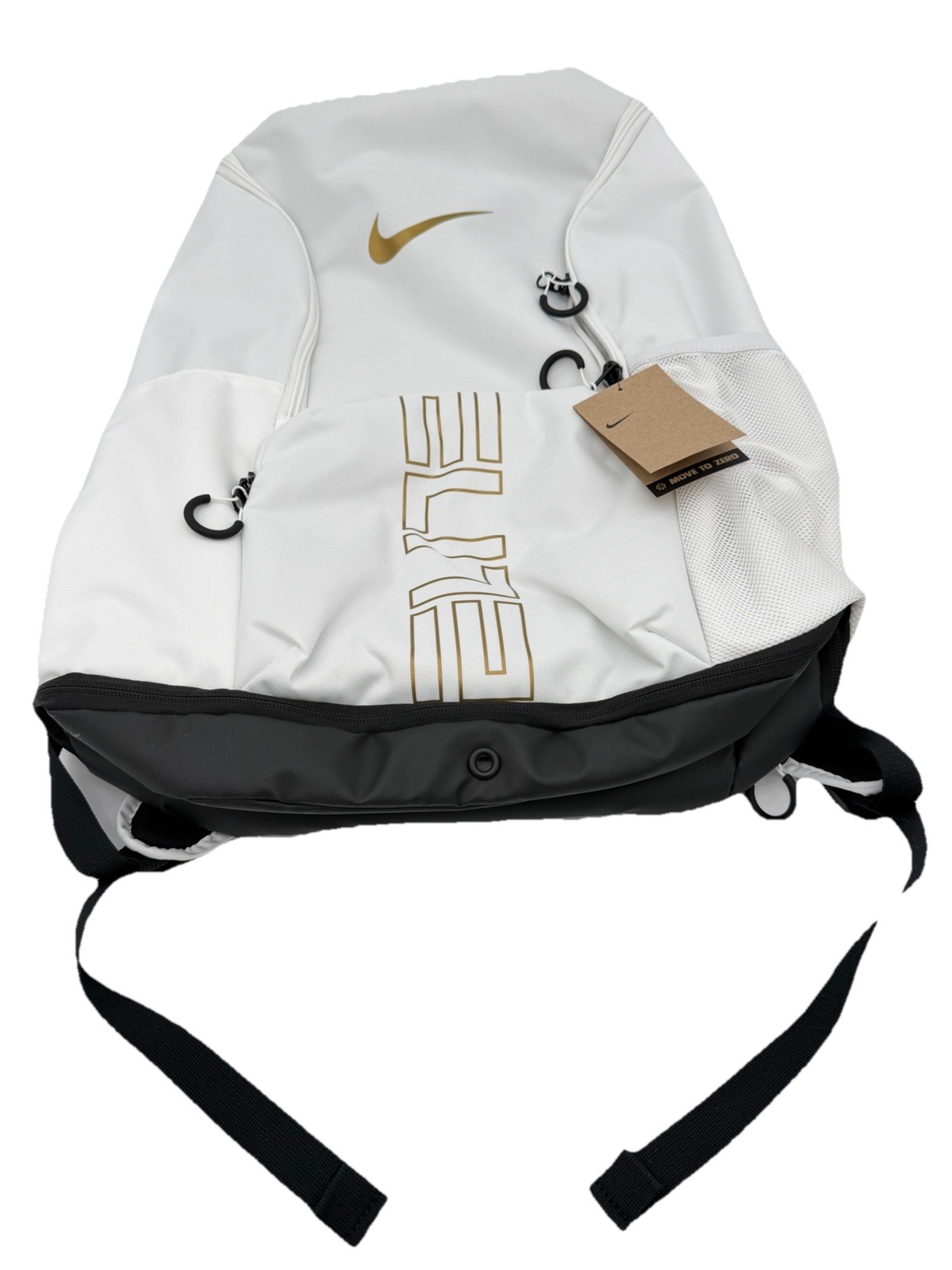 *Authentic* Nike Varsity Elite Backpack (32L) White Gold Black HM9965-100