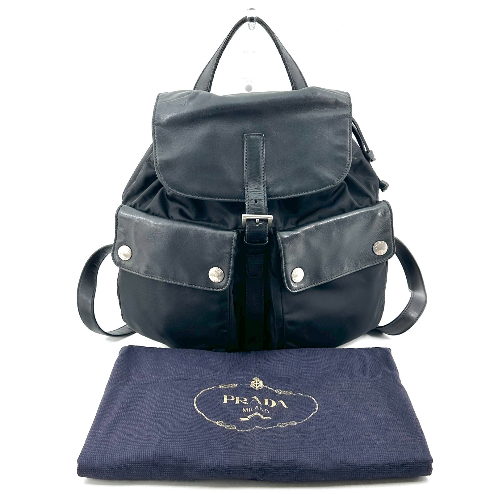 PRADA Rucksack Nylon Logo With Dust Bag