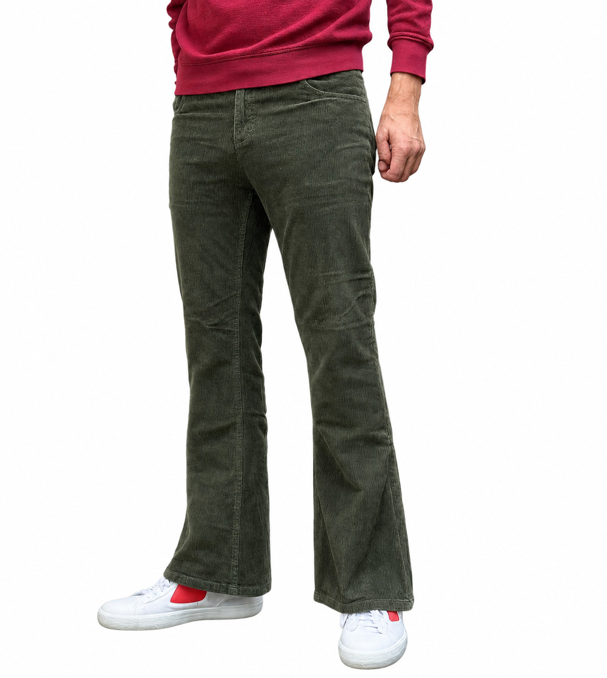 Men’s Bell Bottoms Flared Pants – Retro Corduroy Flares – 60s 70s Hippie Mod