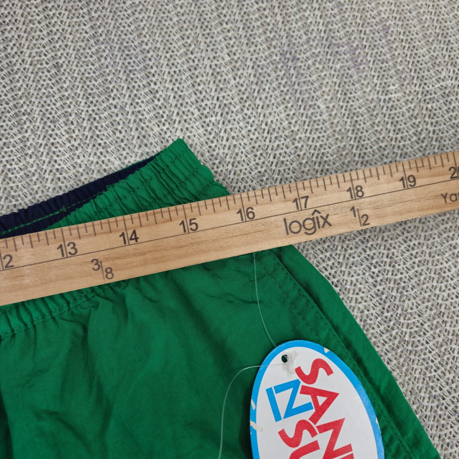 Vintage Sand N Sun Swim Trunks Shorts Mens Large Green Lined Pockets Y2K