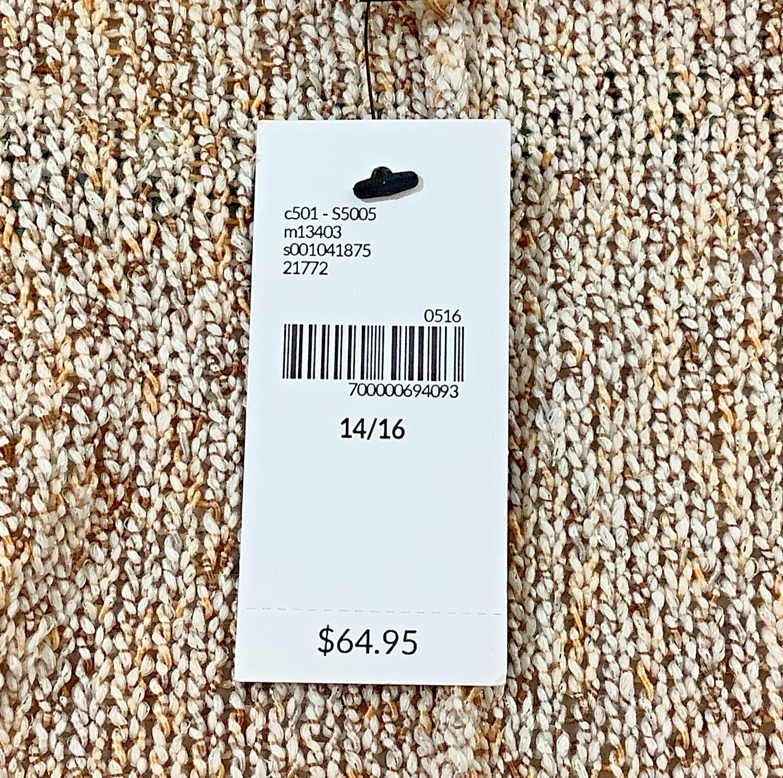 NEW Lane Bryant Open Front Cardigan Sweater Womens Sz 14/16 Gold Tan Brown Beige