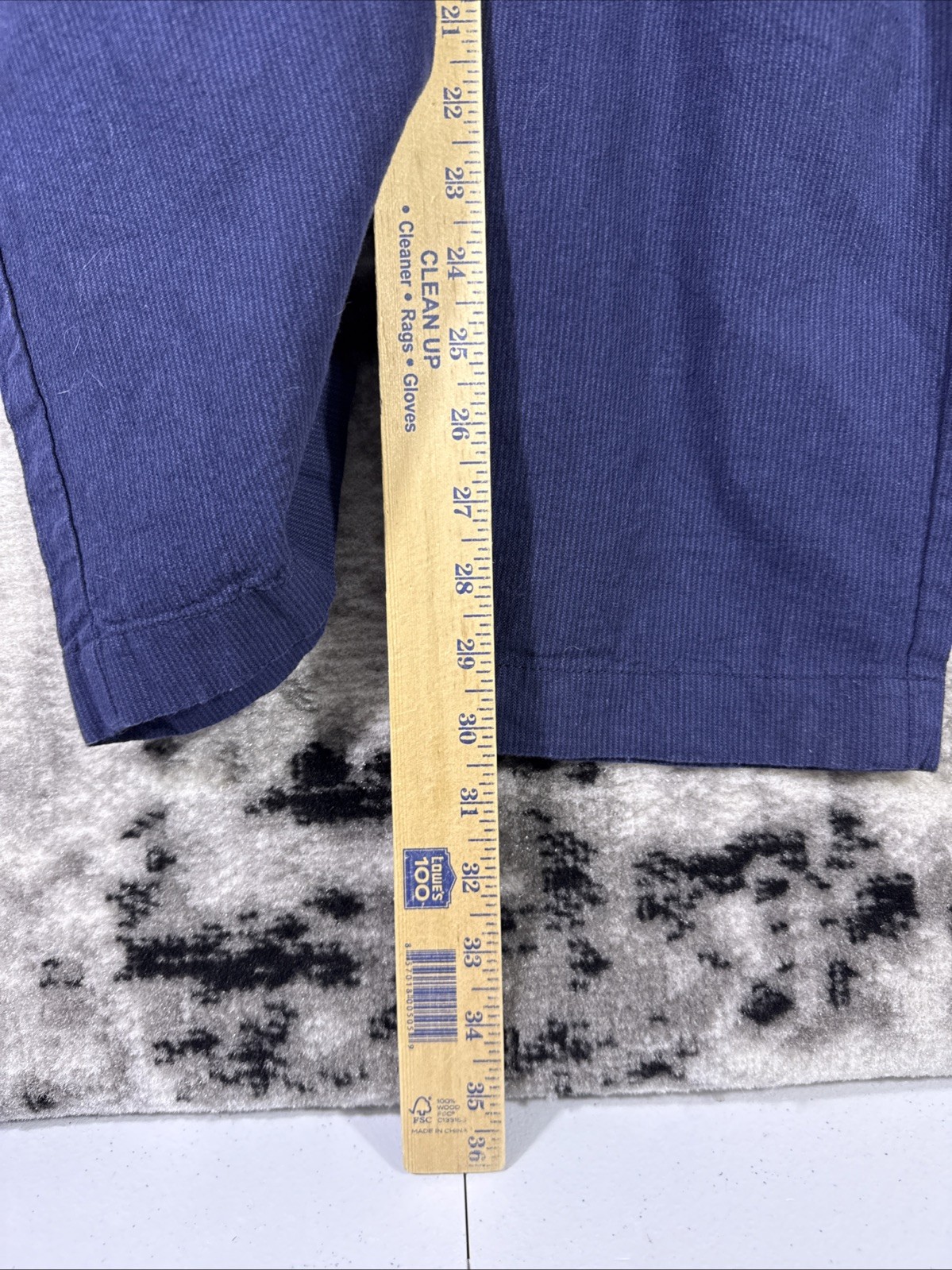 J Crew The Sutton Pants Mens Size 34×32 Navy Blue Pinstripe Linen Cotton