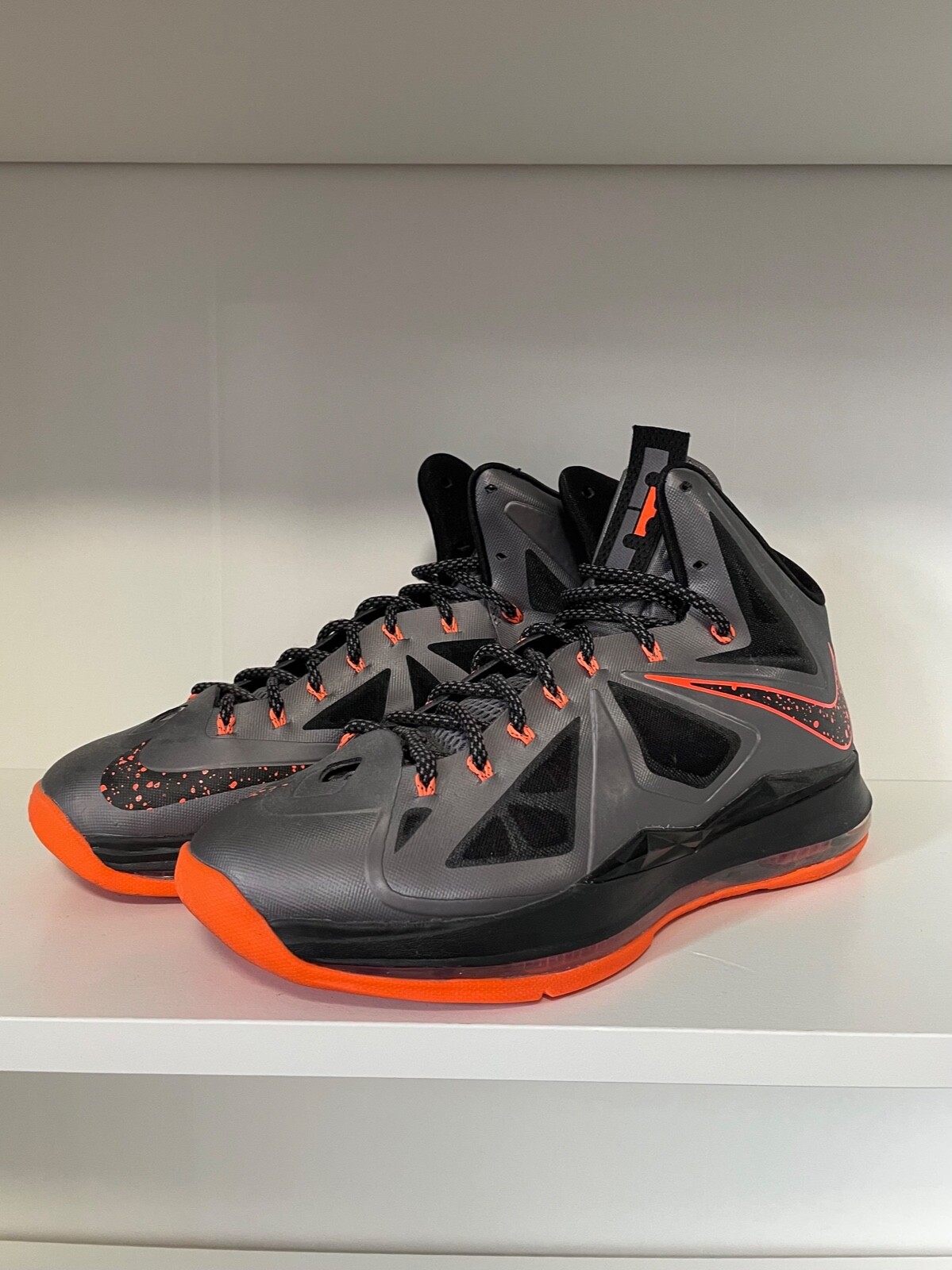 Size 11.5 – Nike LeBron 10 Lava 2012. Original Pair LeBron X Great Condition