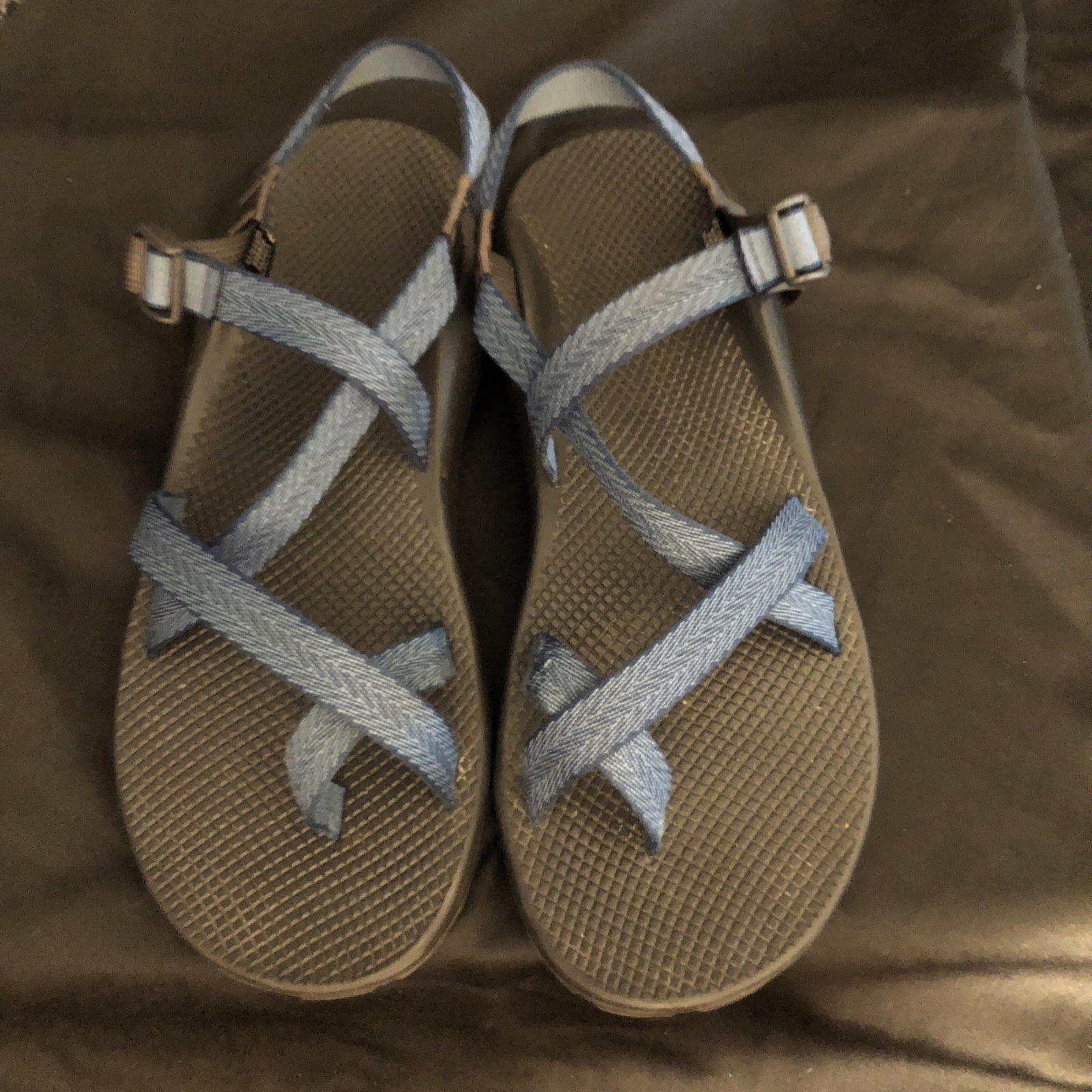 Mens Chaco Sandals Hiking Walking Waterproof Blue Vibram Sole Size 15 Usa Made