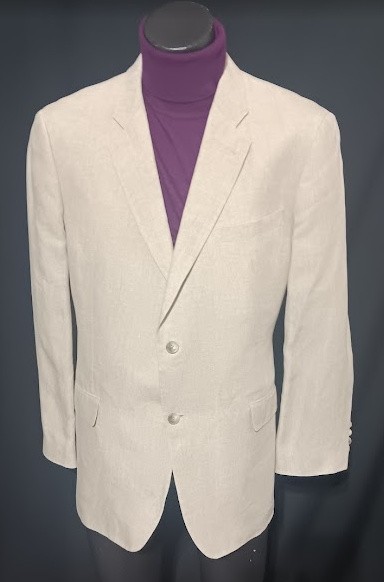 Nordstrom 100% Linen Suit 48L Current Beige Dual Vents NWOT