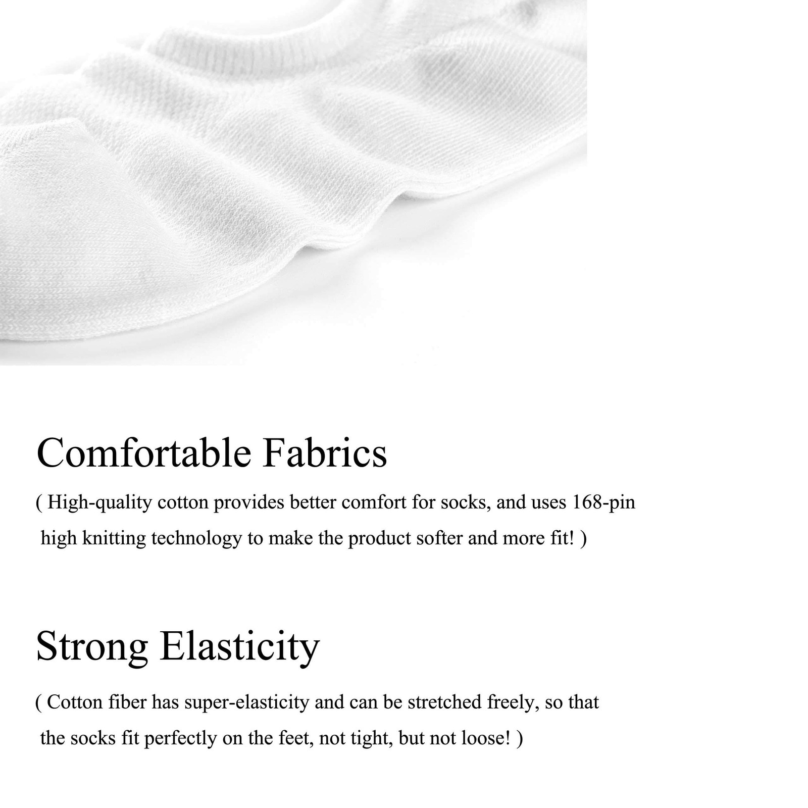 No Show Low Cut Ankle Socks Casual Cotton Socks 8-11 6 Pairs（6whiteᦀ