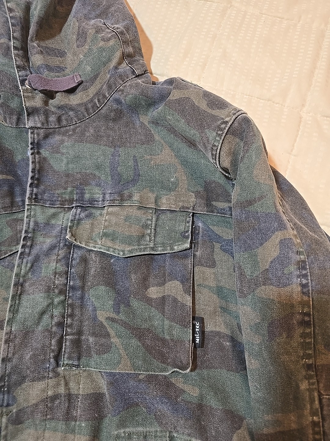 Vintage Mil-Tec Sturm Heavy Multi Camo Hoodie Jacket Size XL Military Germany?