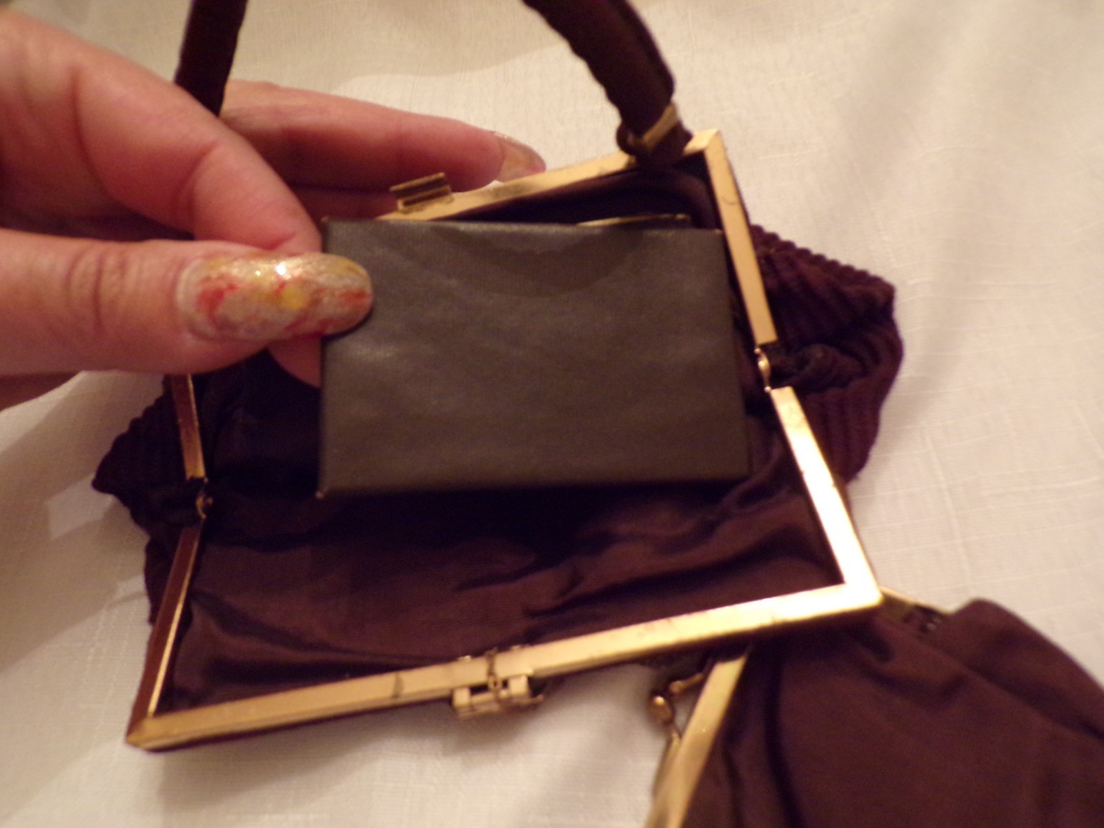 Antique Brown Small Handbag JEMCO 1925