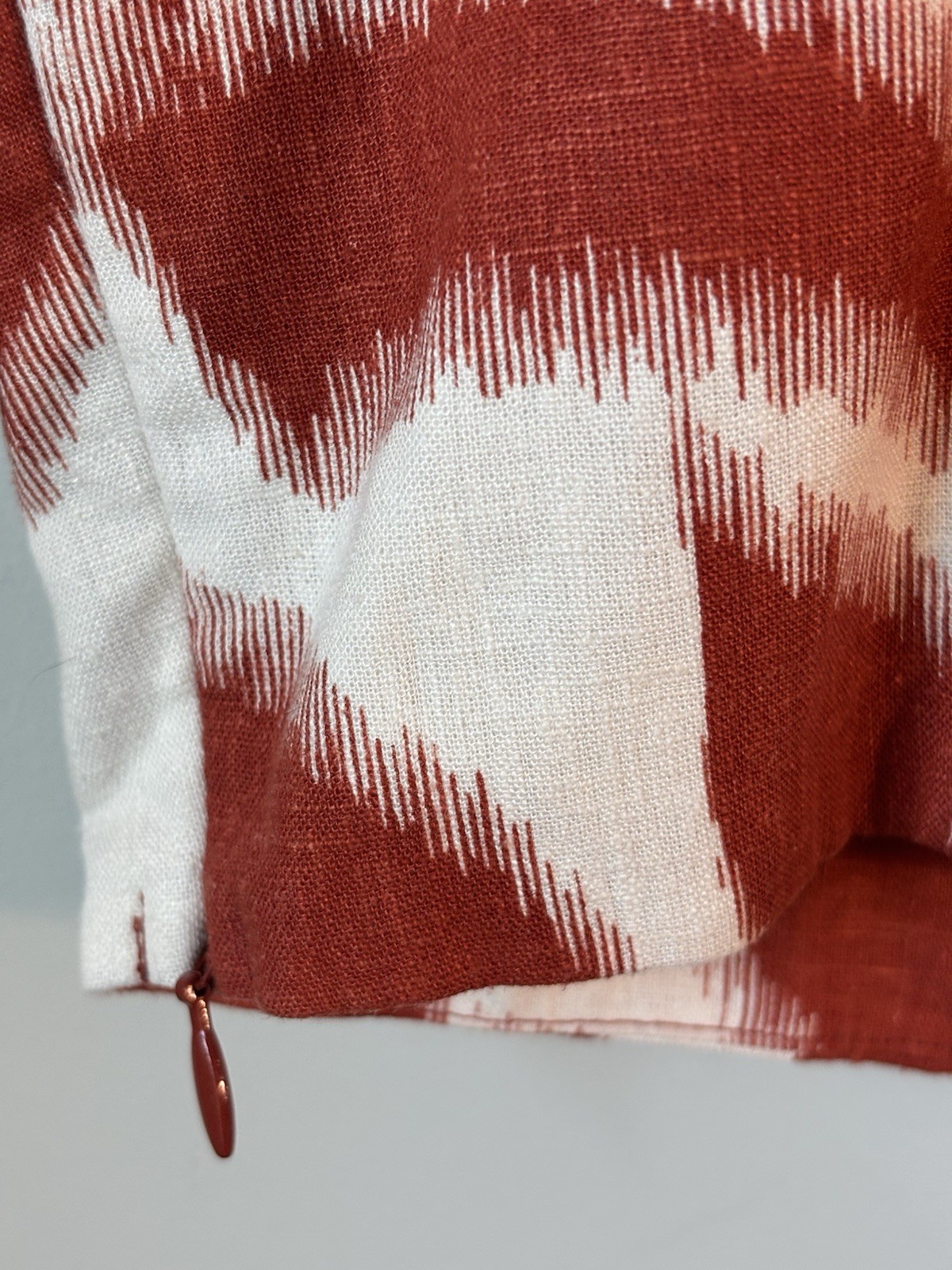 NWT Banana Republic Linen Blend Abstract Print Rust Cropped Top Size 6 Festival