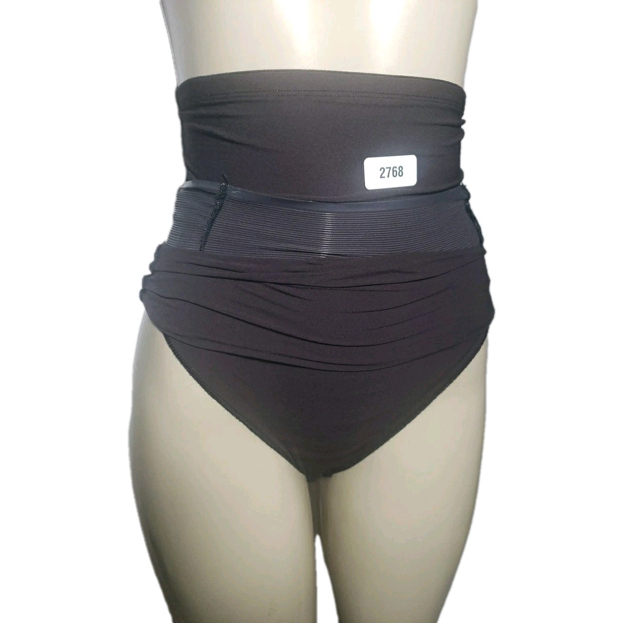 SlimShaper by Miracle Brands Womens Sheer Booty Lift Shortie Black Size Small