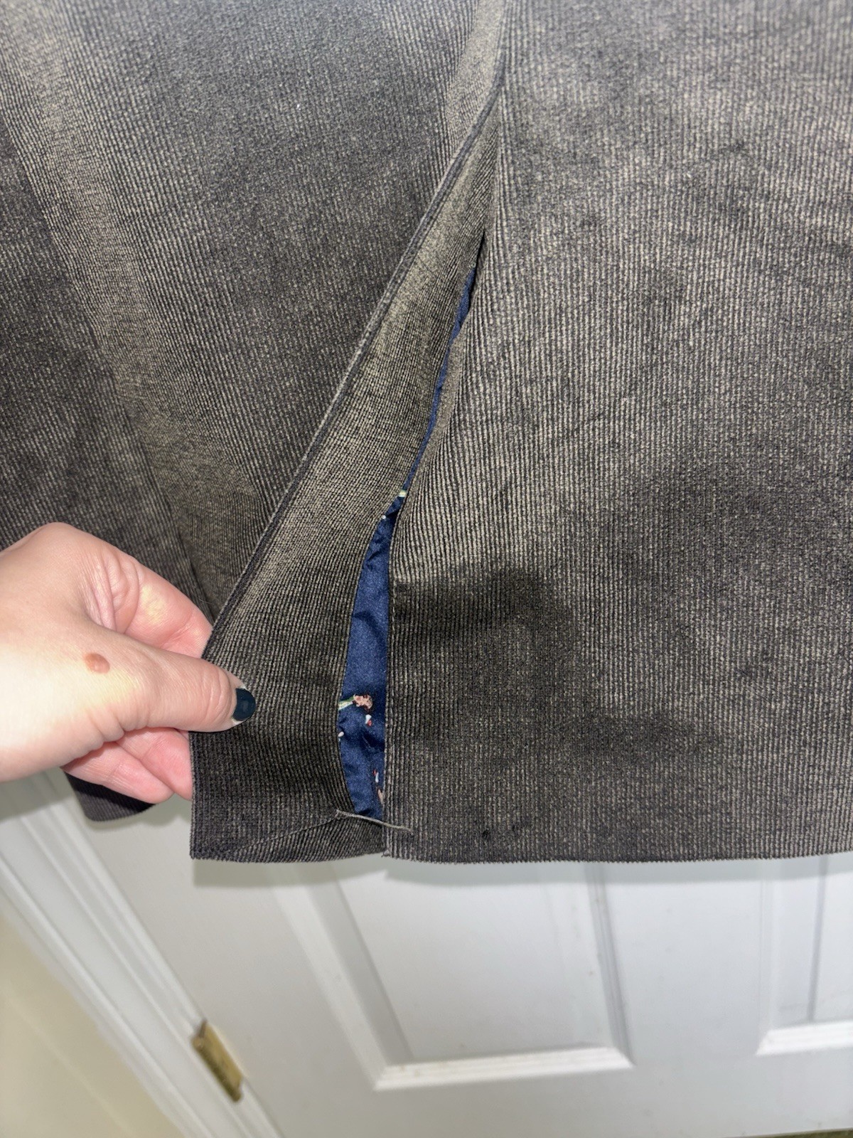 Y2K Chaps Wale Corduroy 2 Button Sport Coat Blazer Elbow Patch Pheasant 44R