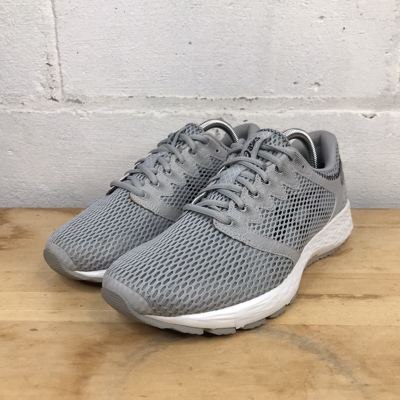 Asics Womens 10 Roadhawk FF 2 Running Shoes 1012A123 Grey Mesh Lace Up Sneakers