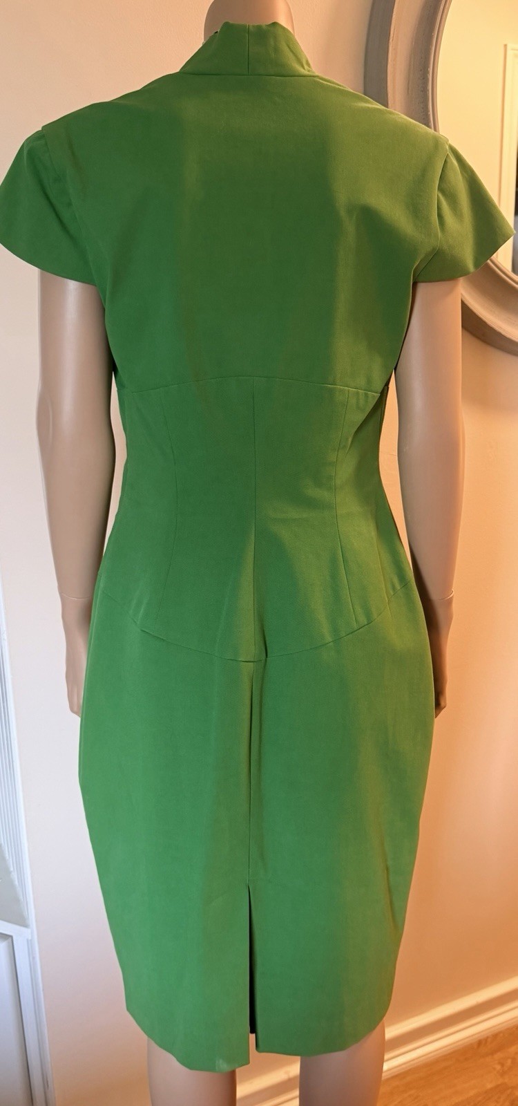 Anya Ponorovskaya Form Fitting 50s Rockabilly Pin-up Style Dress Size 14 Green