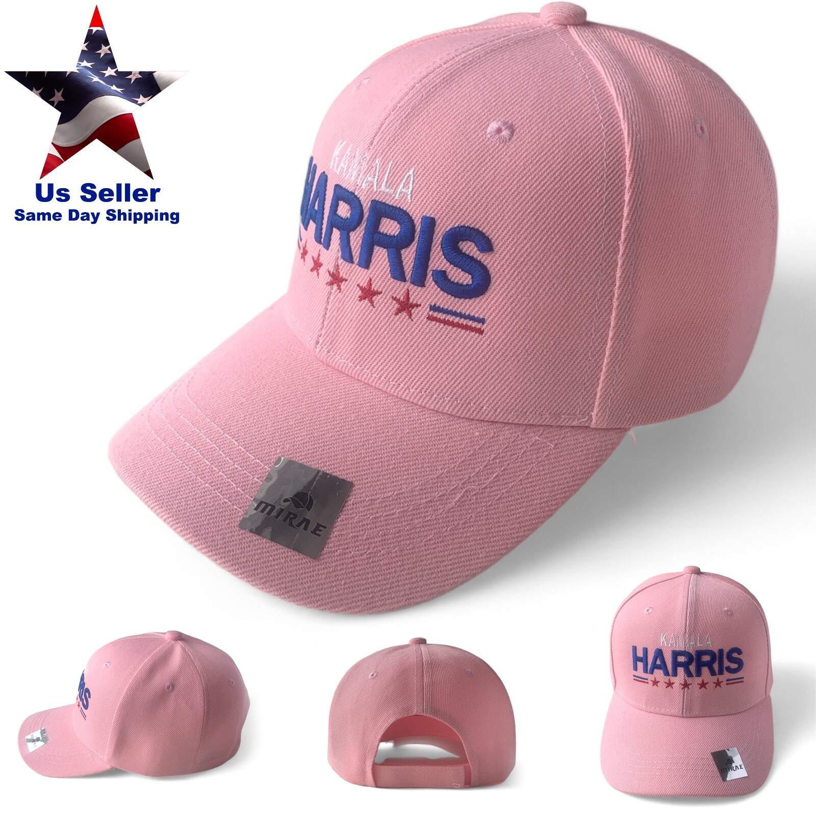 KAMALA HARRIS 2024 Hats USA PRESIDENT Election Adjustable Baseball Cap Pink