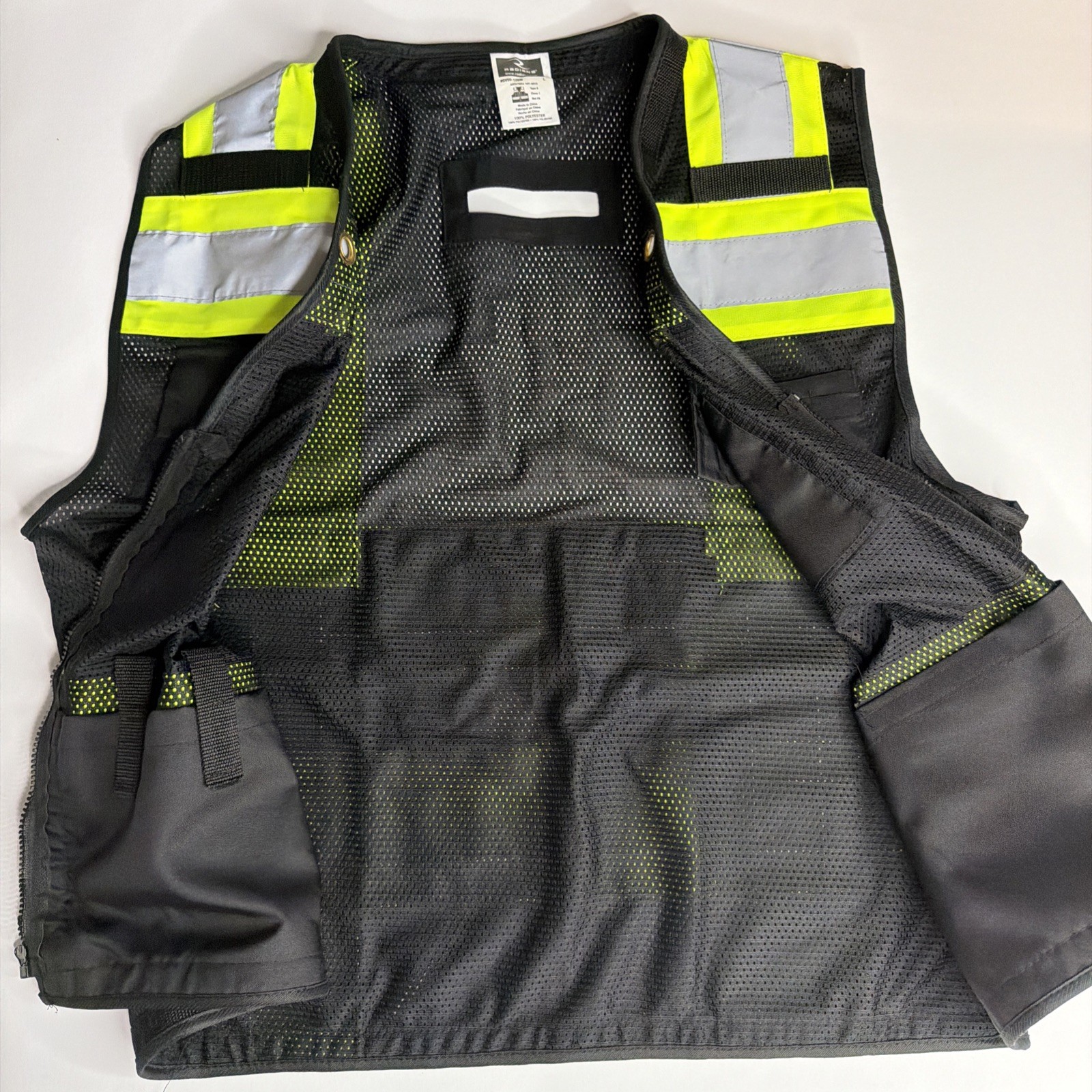 Futura Laboratories Work Vest FL 2000 Large L Black Reflective Radians Radwear