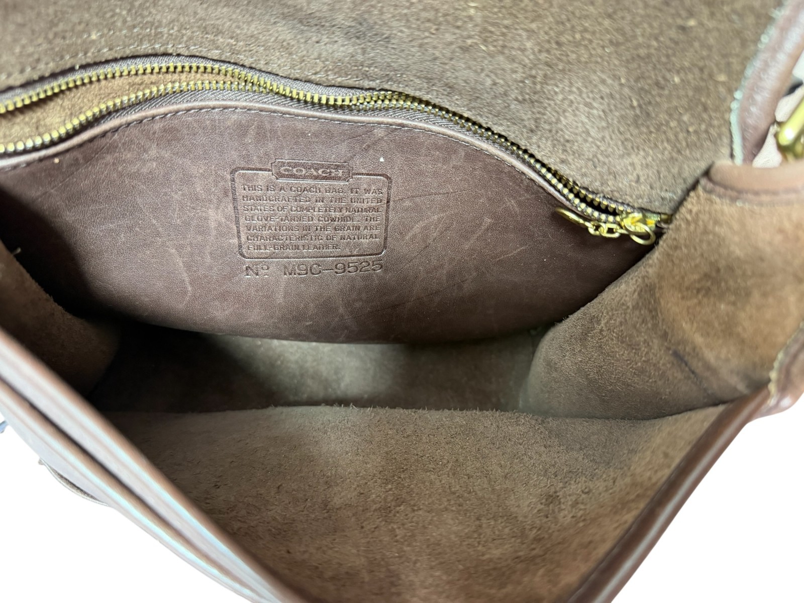 Vintage Coach Stewardess Bag Mocha Brown Leather Style M9C-9525 United States