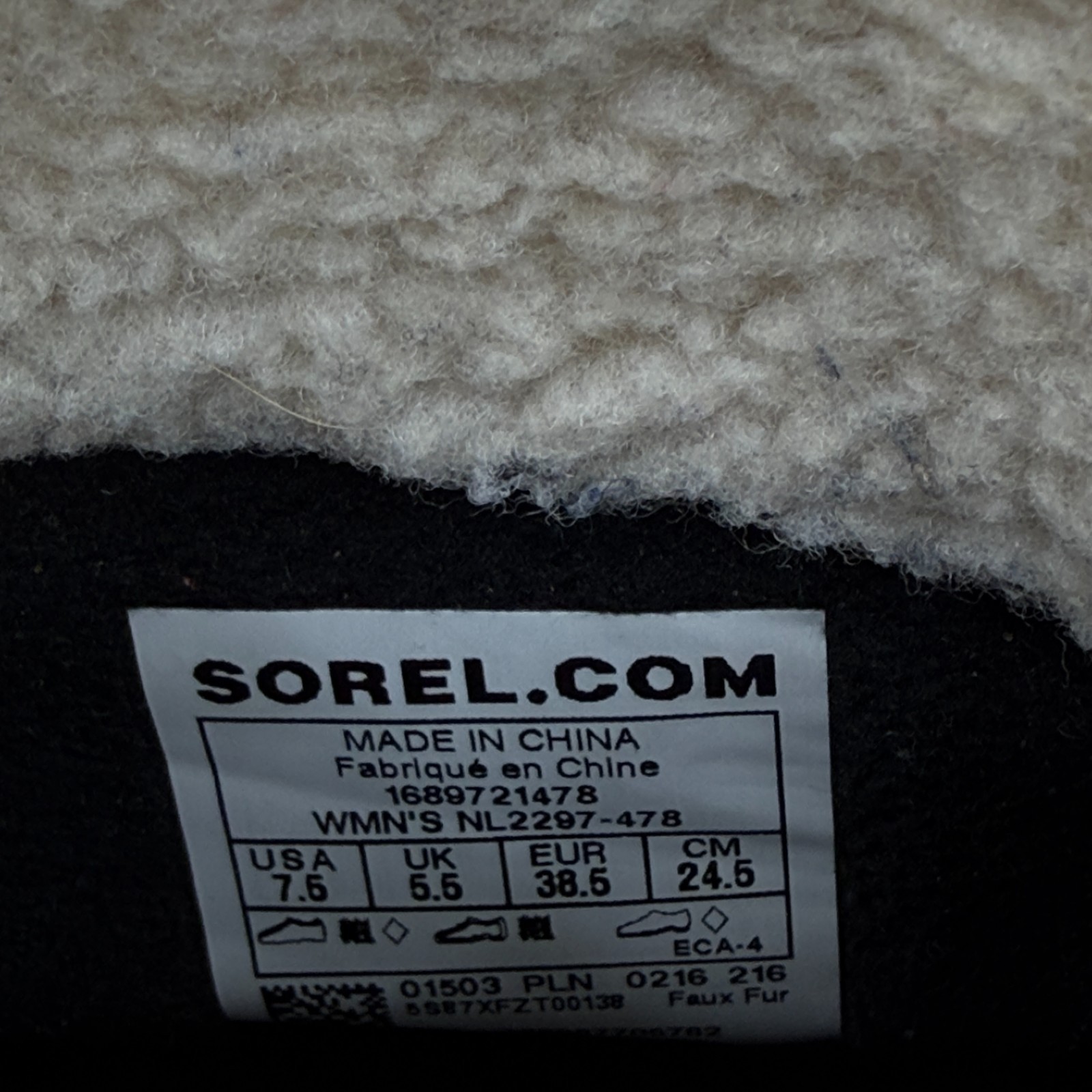 Sorel Winter Ankle Boots Womens 7.5 Cozy Carnival Nylon Snow Waterproof Navy