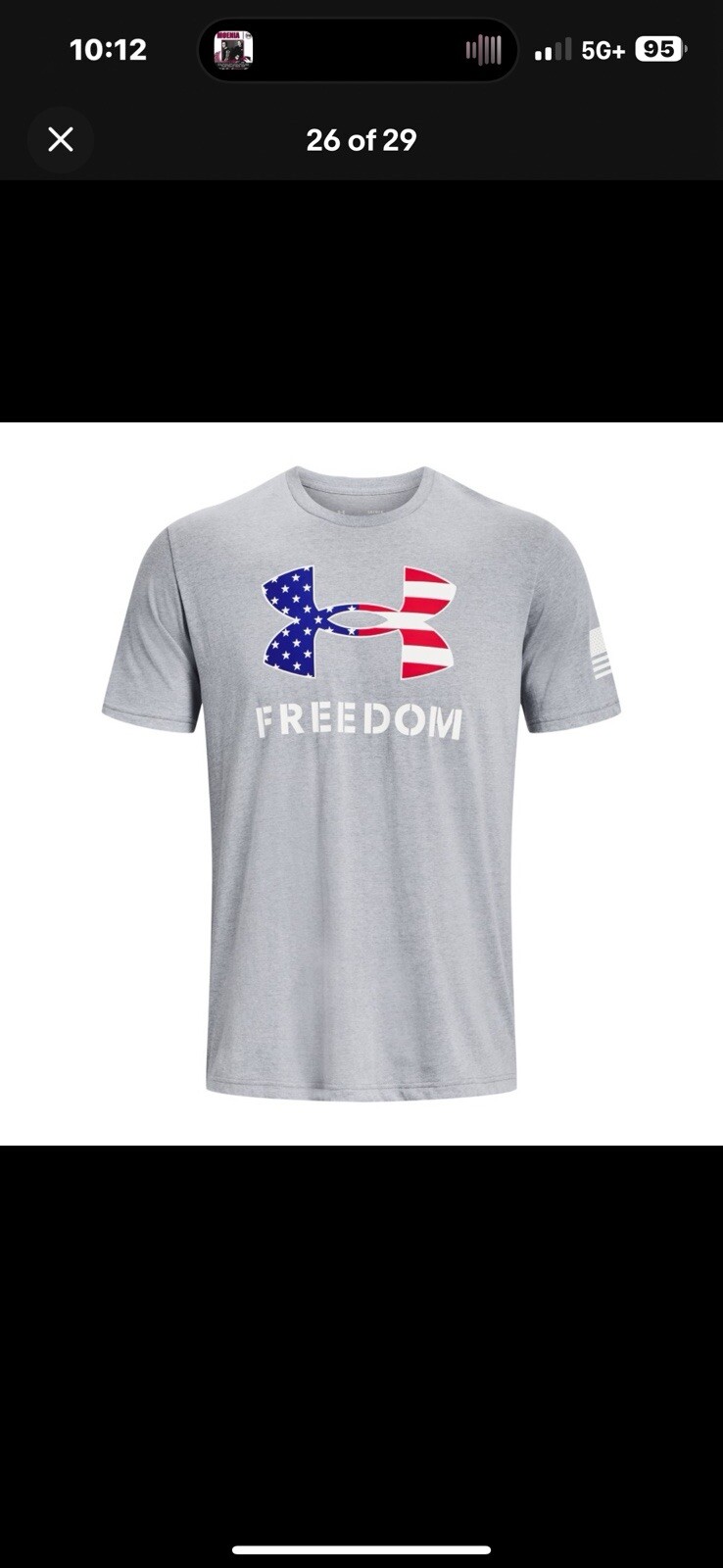 Under Armour 1370811 Men’s Athletic UA Freedom Logo T-Shirt Short Sleeve Tee 2XL