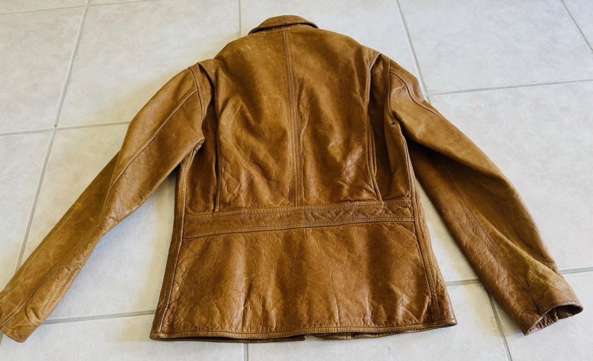 Polo Jeans Co. Ralph Lauren Distressed Workwear Leather Jacket