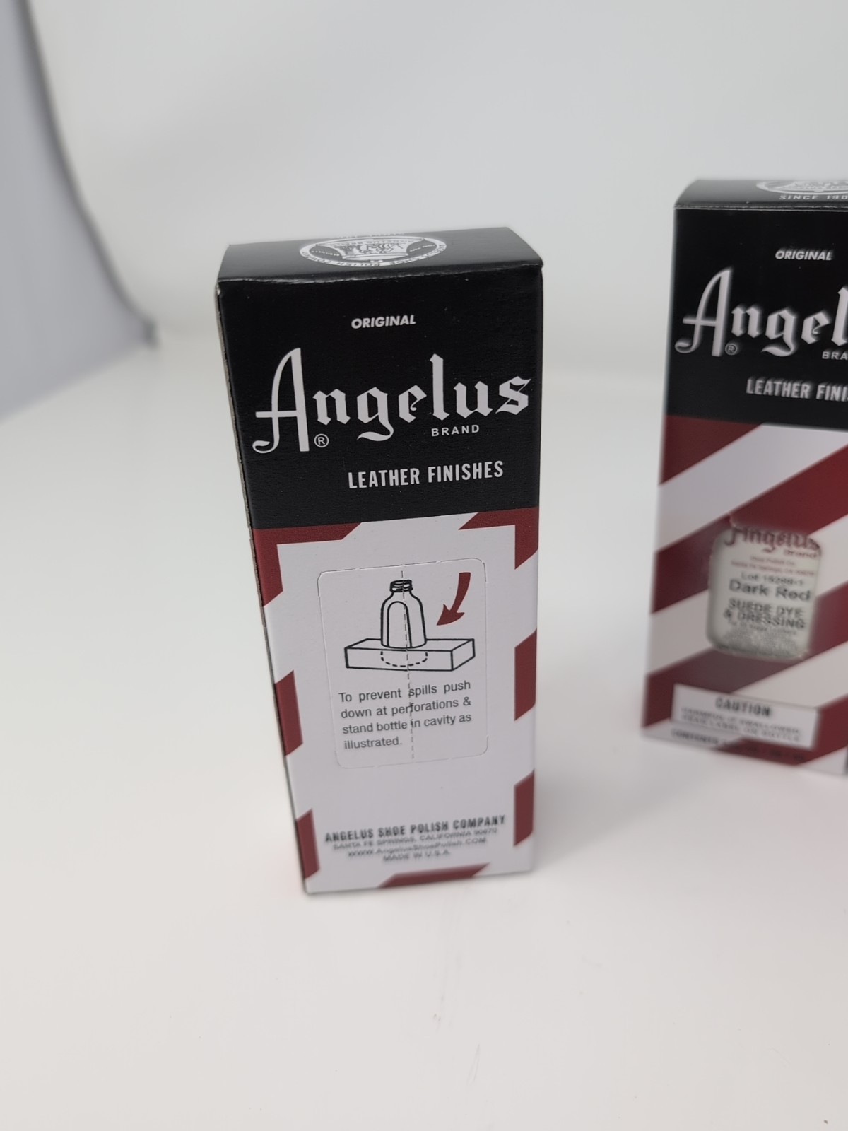 Lot Of 3 Angelus Suede Dye & Dressing 3 Fl Oz Bottle W/ Applicator Dark Red
