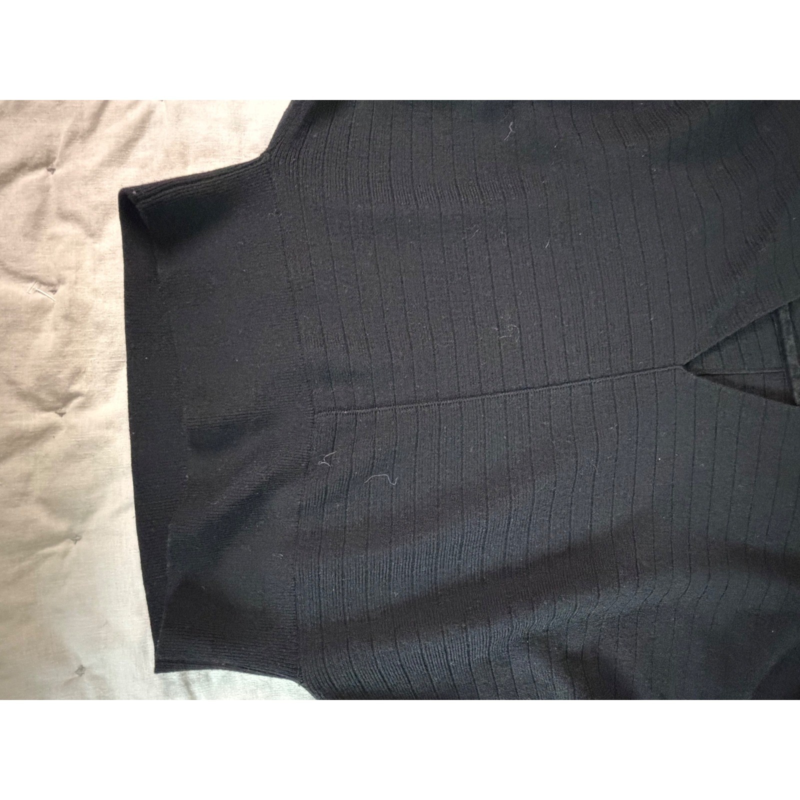 Club Monaco Wool Sweater Top Small Black Old Money Quiet Luxury Minimal Classic