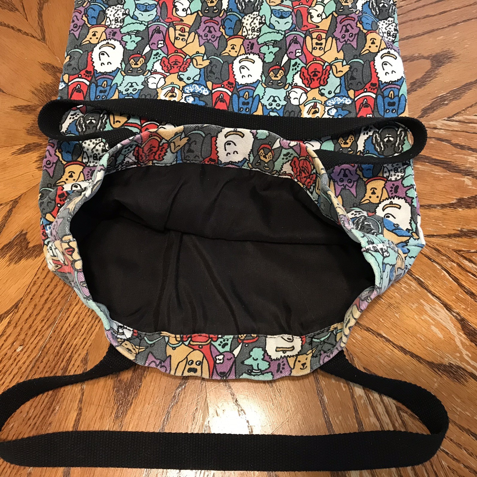 Bobs From Skechers Canvas Tote Bag Dog-Face Print featuring multiple dog breeds